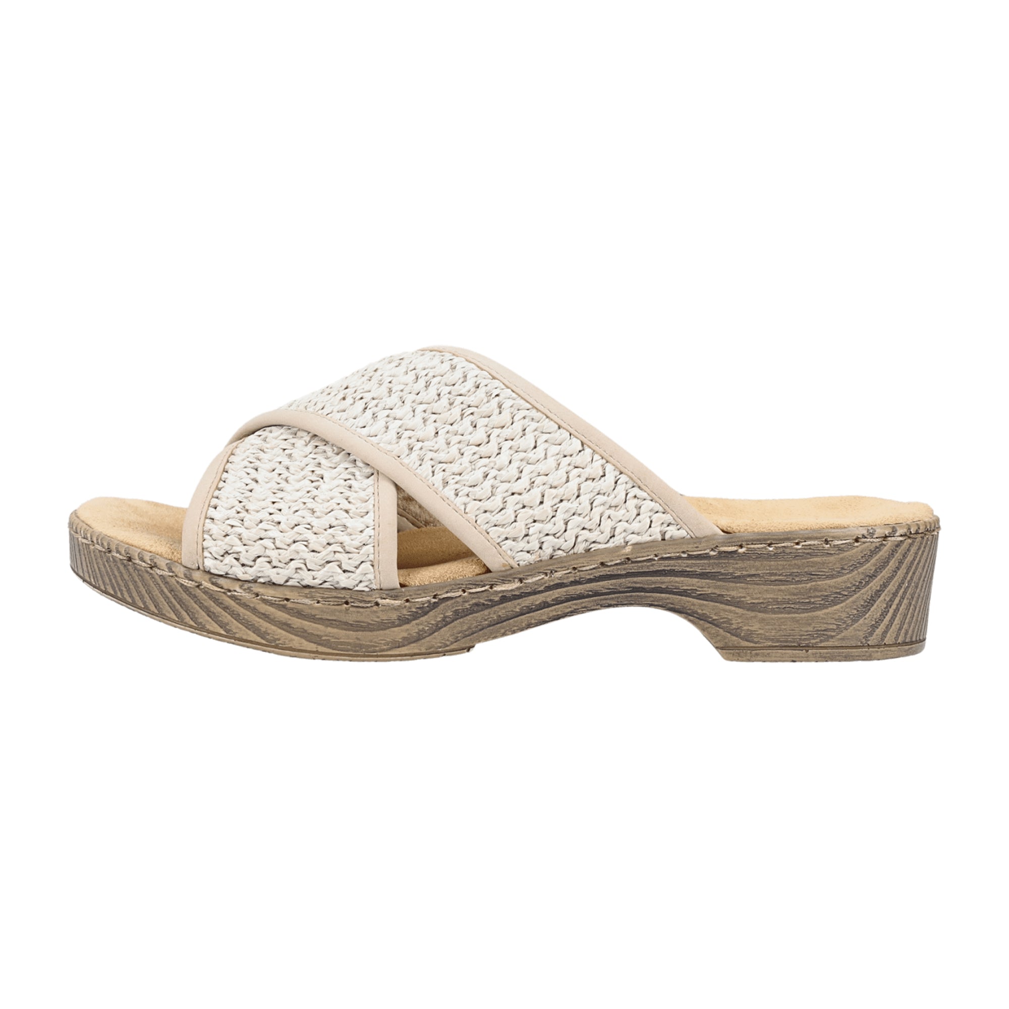 Rieker Comfortable Beige Slip-On Sandals for Women Spring Summer - Bartel-Shop
