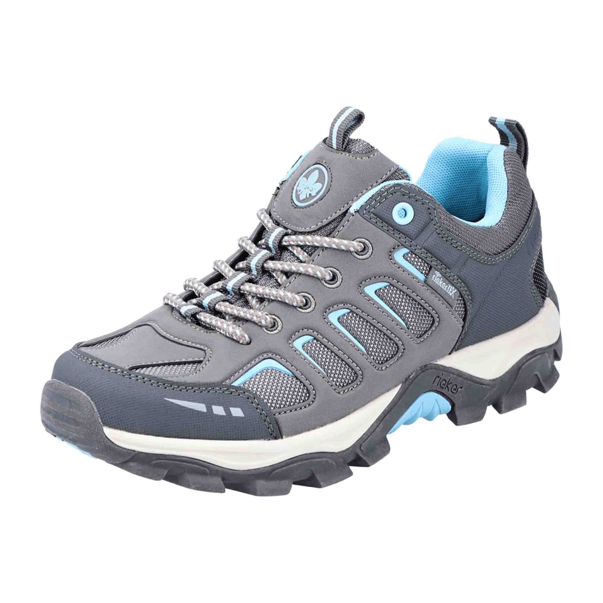 Rieker N882043 Women's Gray Athletic Shoes with Removable Insole and Laces