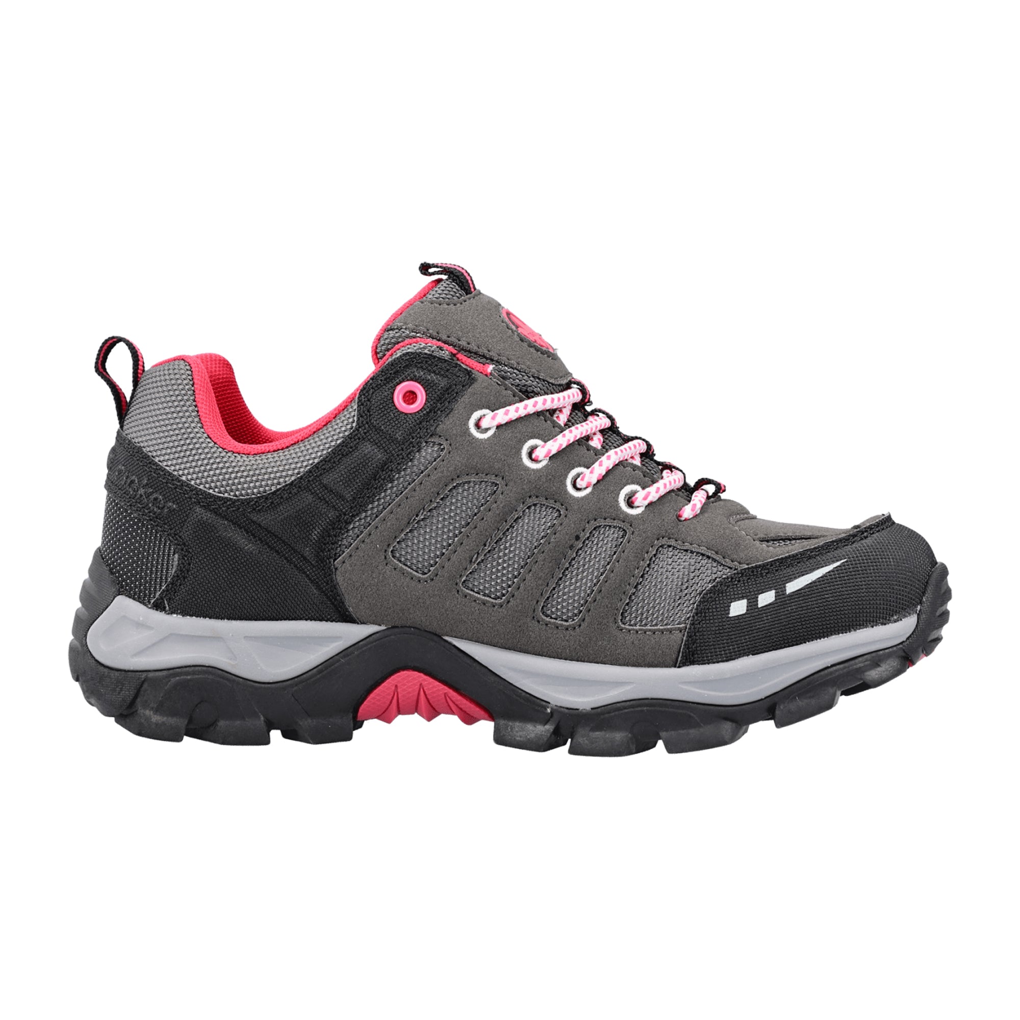 Rieker N882043 Gray Women's Shoes with Removable Insole and Lace-Up Closure