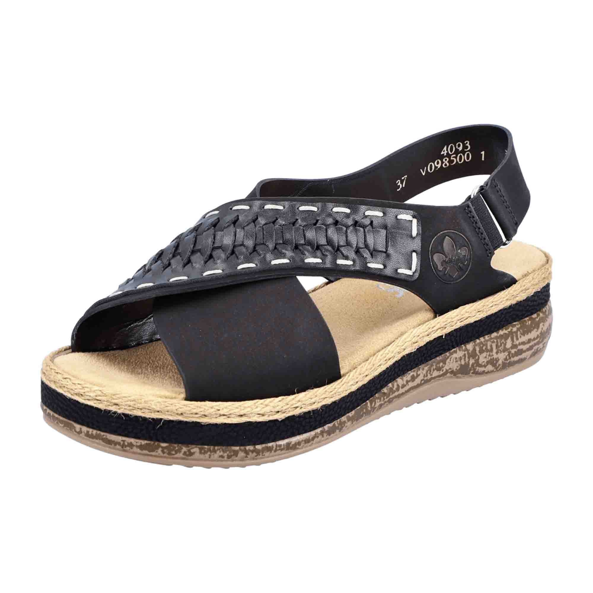 Rieker V098500 V09 Women's Black Sandals Spring Summer Collection