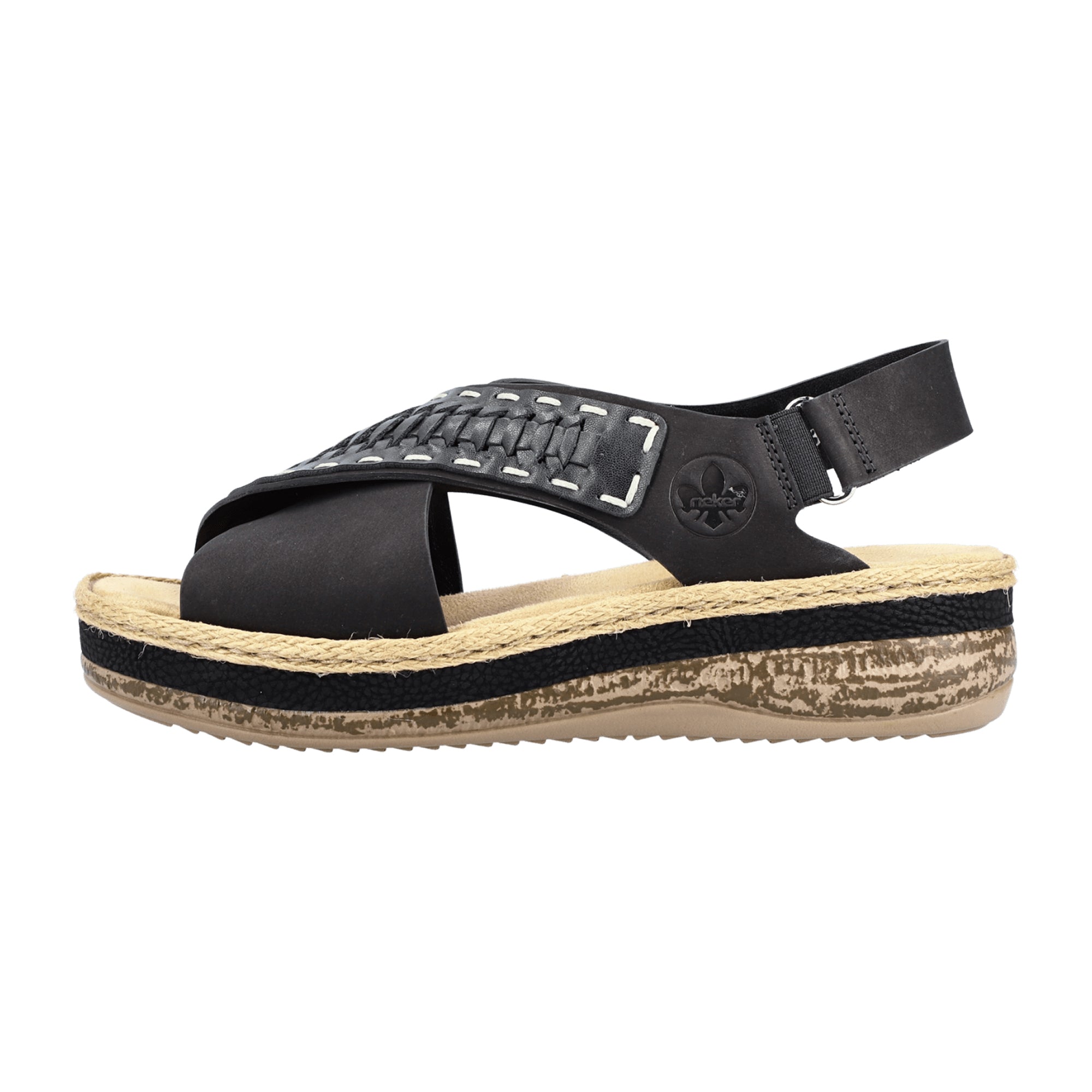 Rieker V098500 V09 Women's Black Sandals Spring Summer Collection