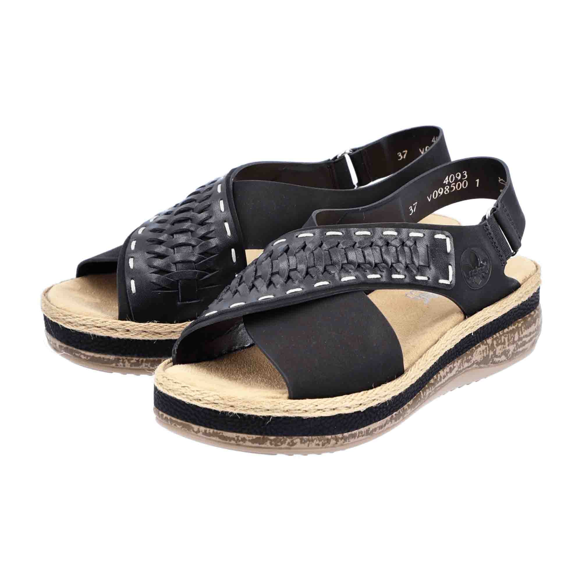 Rieker V098500 V09 Women's Black Sandals Spring Summer Collection