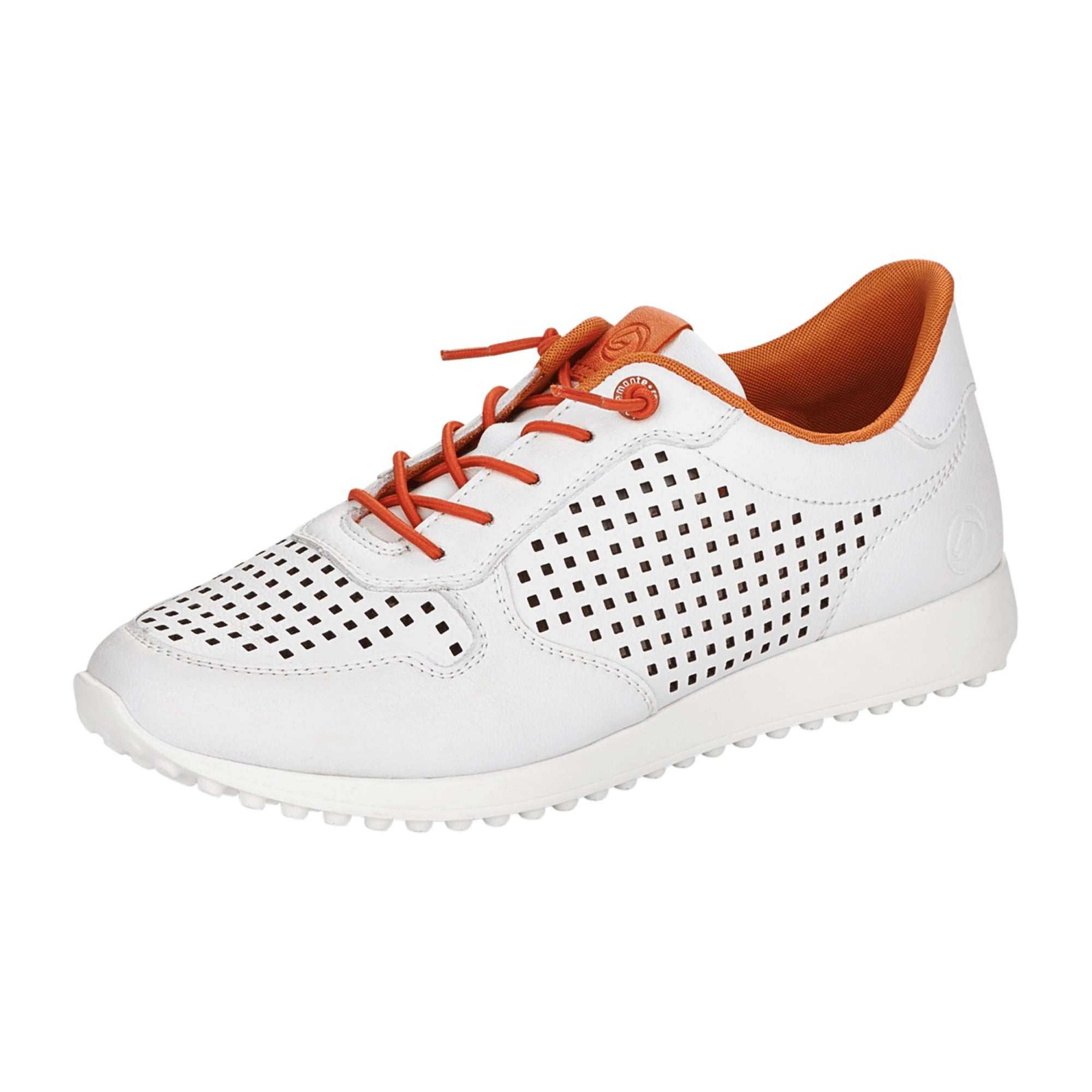 Remonte Women's White Athletic Lace-Up Leather Shoes