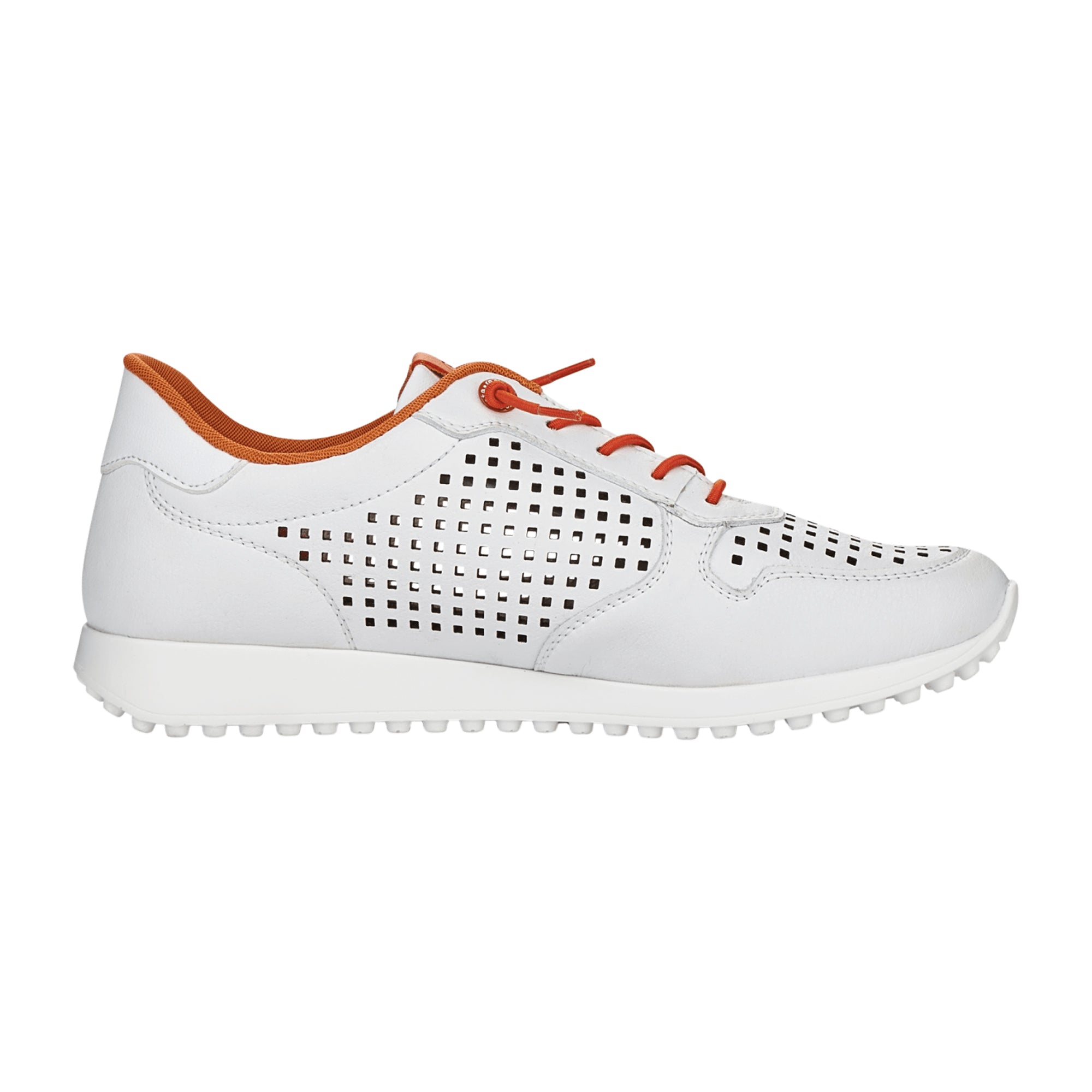 Remonte Women's White Athletic Lace-Up Leather Shoes
