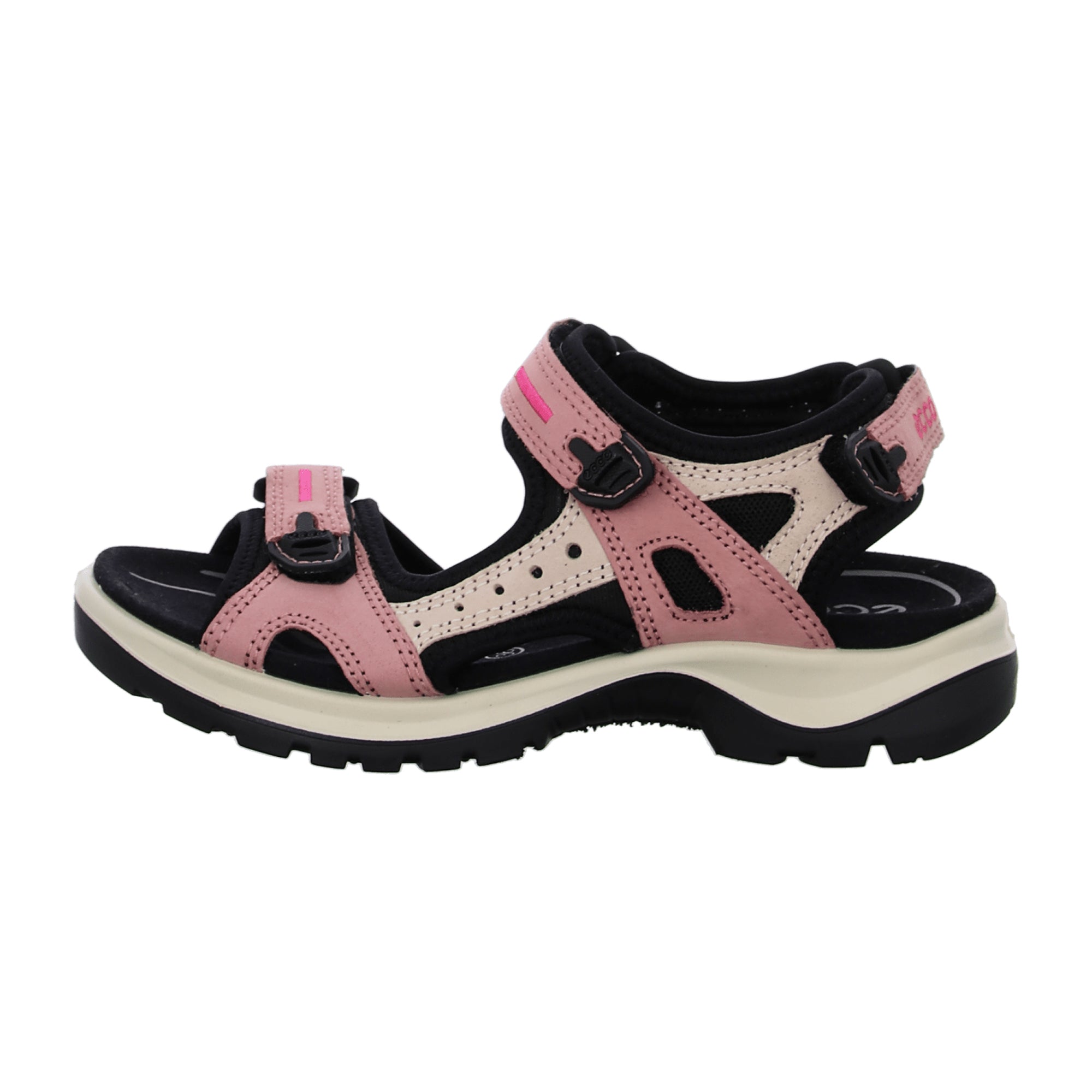 ECCO OFFROAD Women's Adjustable Sandals in Pink Suede