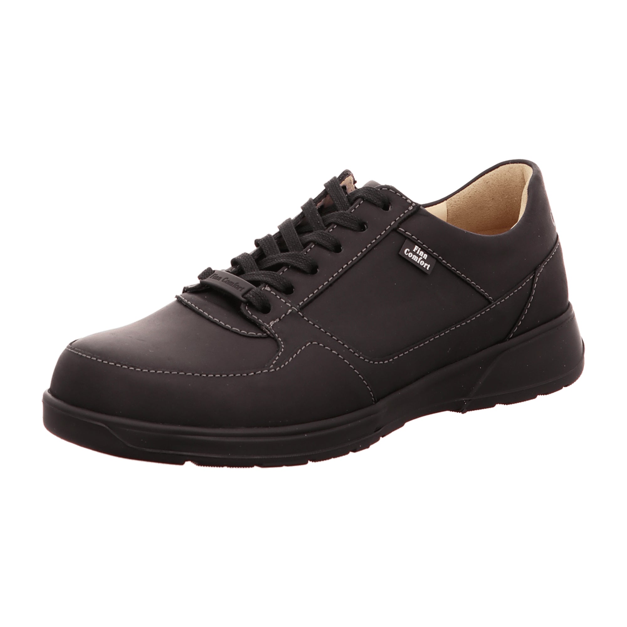 Finn Comfort Torrance Men's Comfort Shoes, Stylish Black Leather