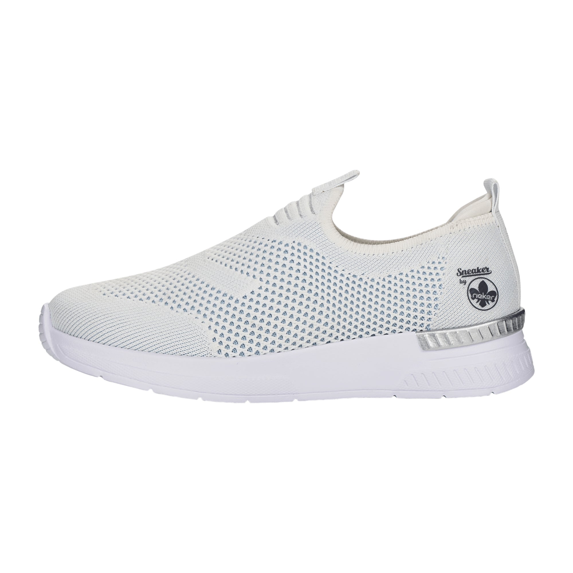 Rieker Women's Sporty Slip-On Shoes White Casual Comfortable Footwear