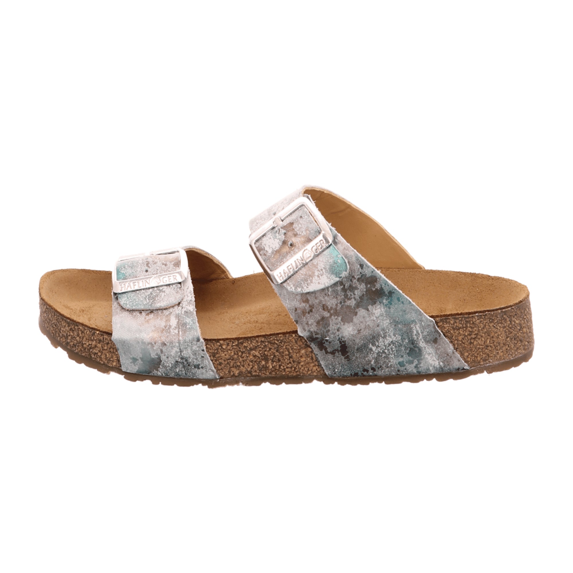 Haflinger Bio Andrea Aqua Fantasy Women's Sandals, Silver - Size EU 37 - Stylish & Eco-Friendly