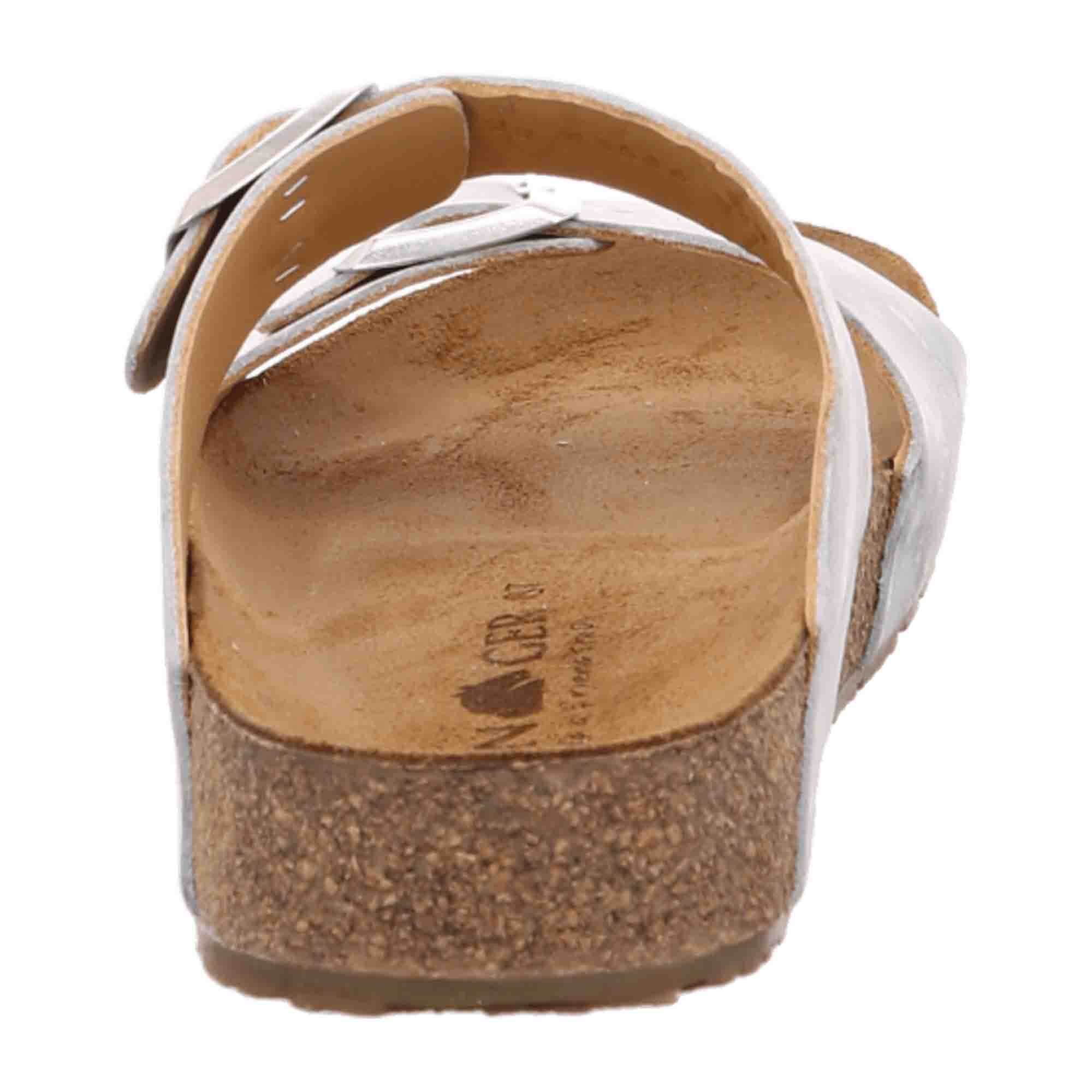 Haflinger Bio Andrea Aqua Fantasy Women's Sandals, Silver - Size EU 37 - Stylish & Eco-Friendly