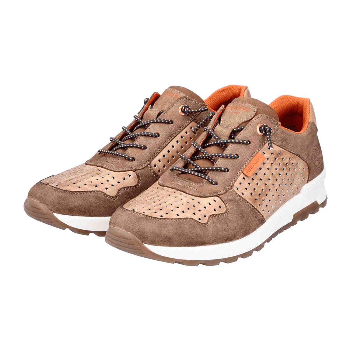 Rieker Brown Slip-On Shoes Comfortable Synthetic Leather Casual Footwear - Bartel-Shop