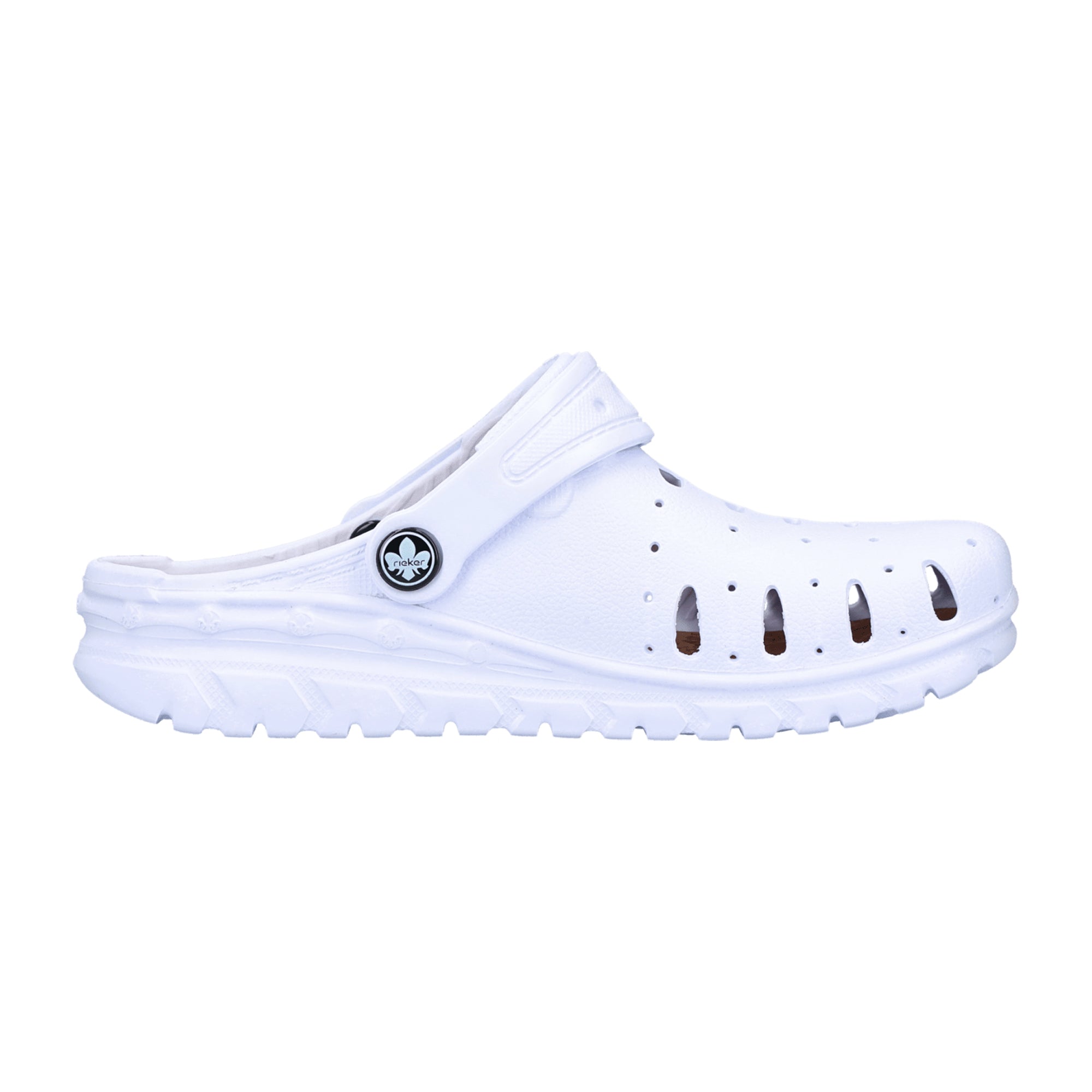 Rieker White Comfortable Slip-On Shoes for Women Synthetic Cork Insole