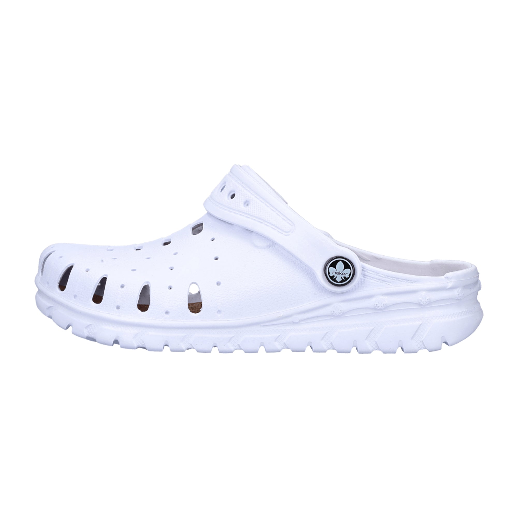 Rieker White Comfortable Slip-On Shoes for Women Synthetic Cork Insole