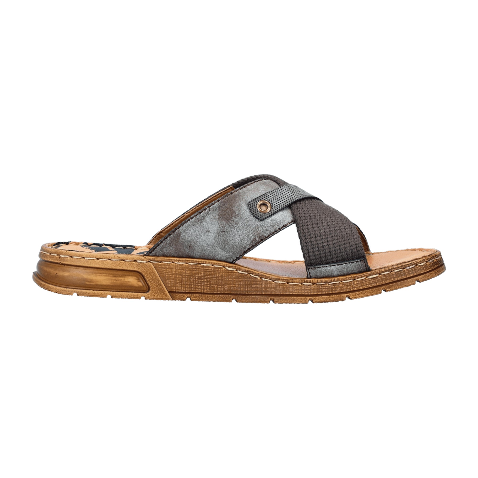Rieker FSK Men's Brown Sandals Slip-On Comfort Shock Absorb Lightweight Sole
