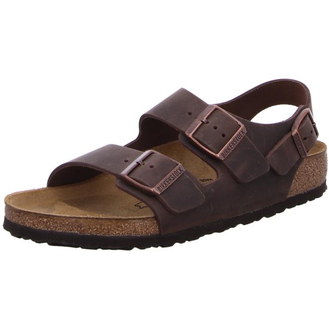 Birkenstock Milano Sandals Ankle Strap Slingback Slipper Leather Shoes Habana Oiled regular - Bartel-Shop