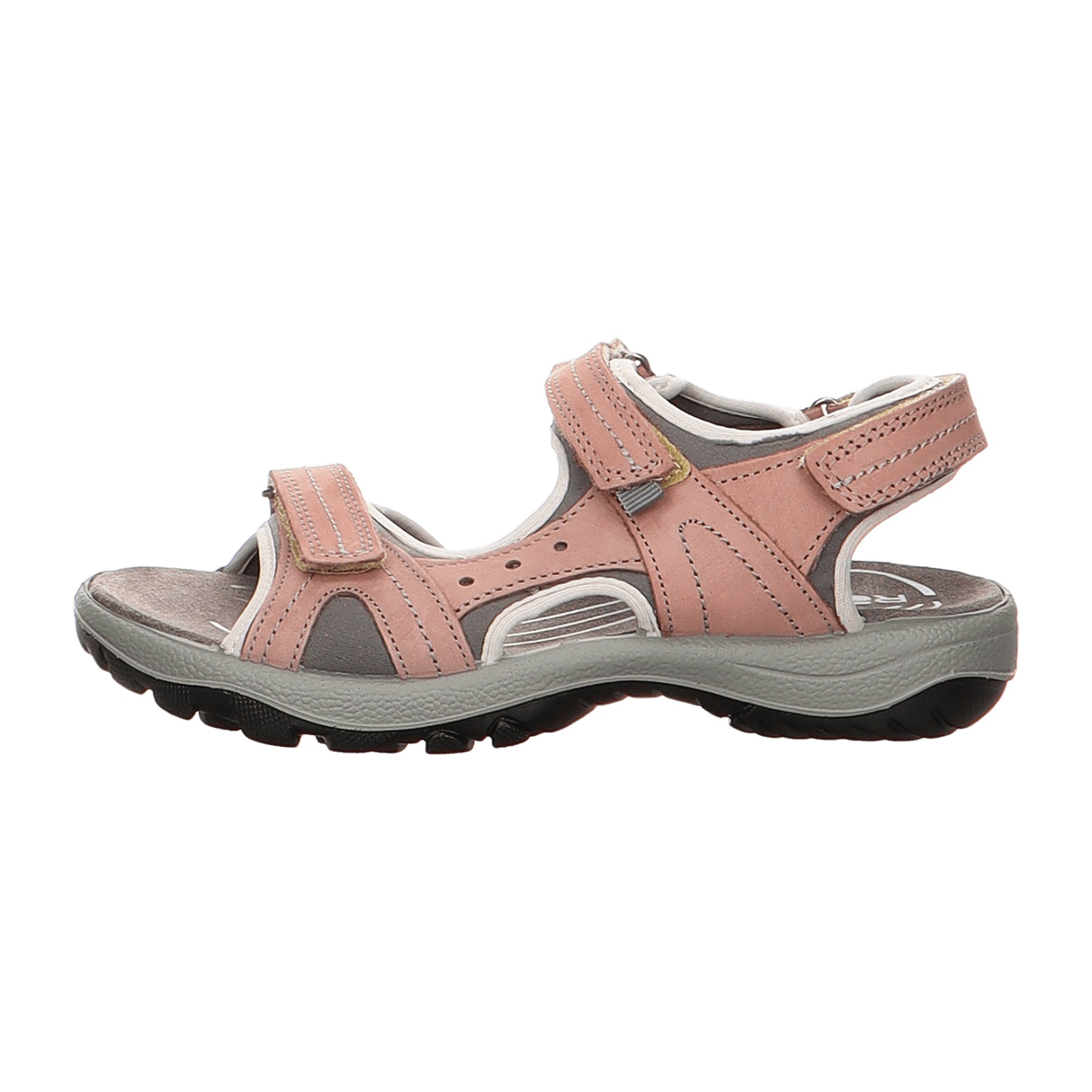 Rohde Comfortable Women's Sandals Pink Leather Block Heel Open Toe Summer Shoes