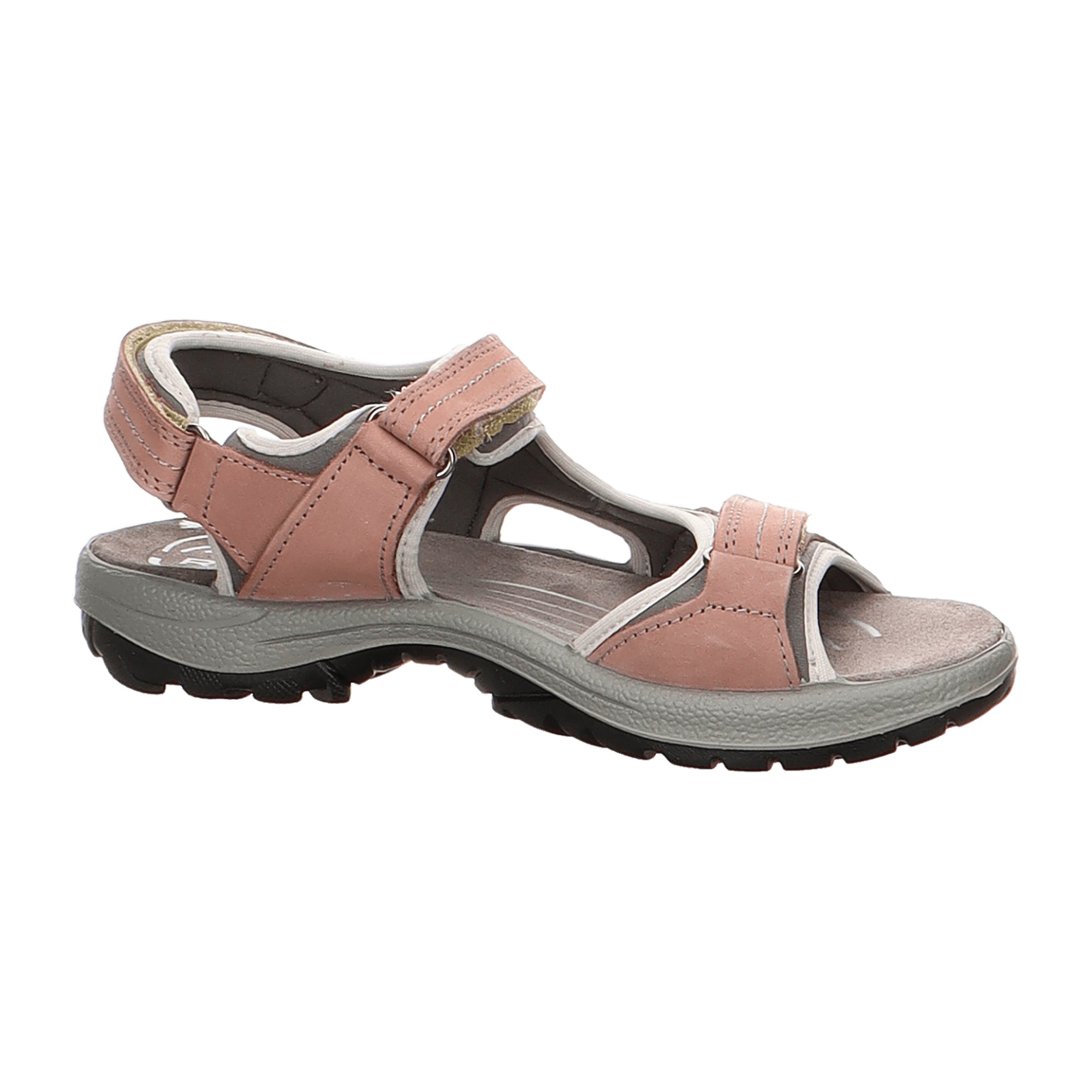 Rohde Comfortable Women's Sandals Pink Leather Block Heel Open Toe Summer Shoes