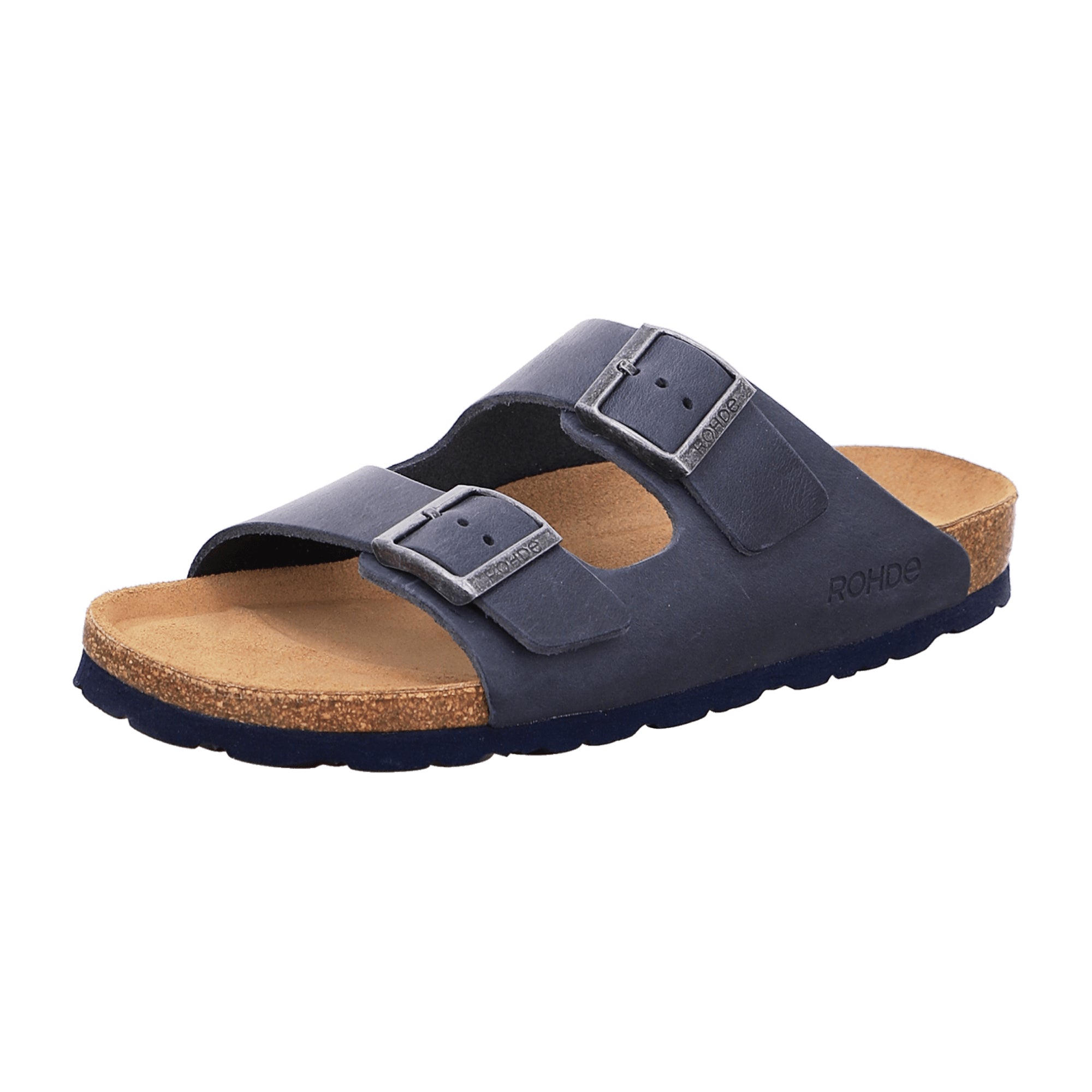 Rohde Ocean 2 Blue Leather Men's Sandals with Adjustable Straps