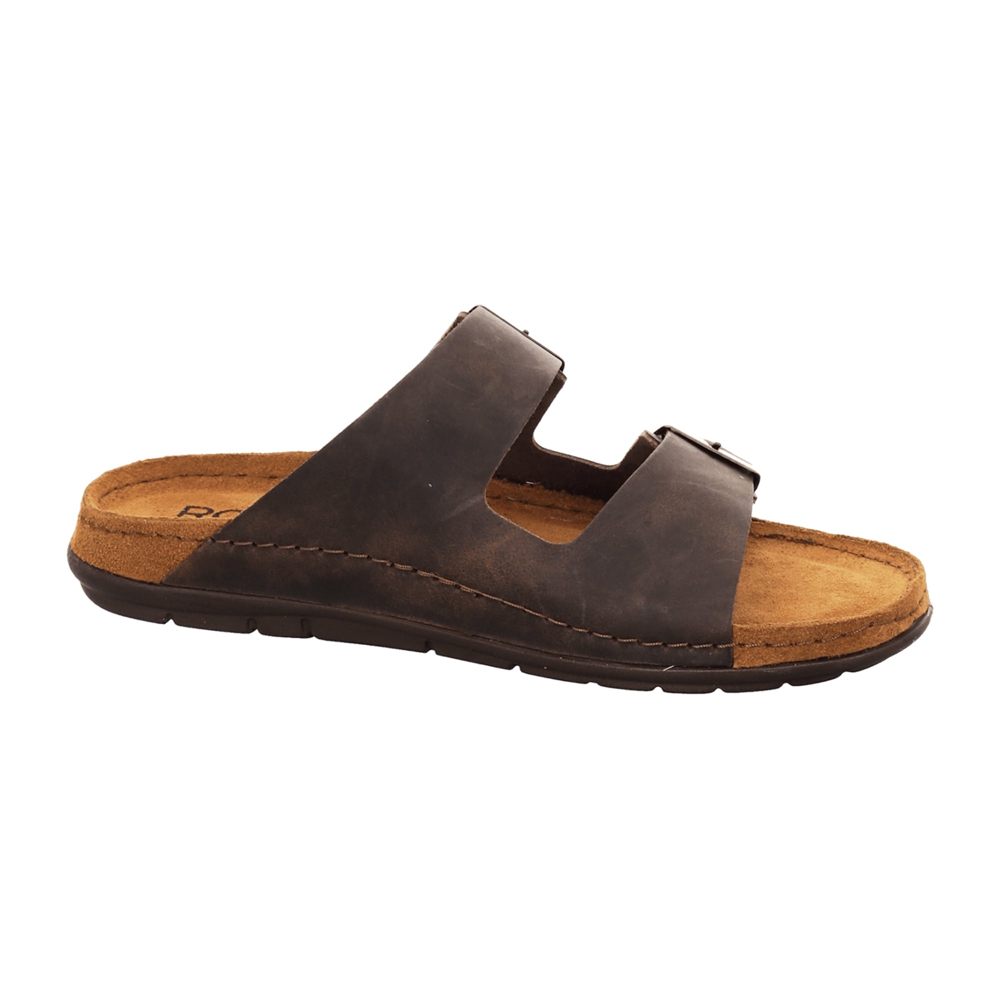 Rohde Rodigo Mens Brown Leather Sandals Adjustable Strap Open Toe Casual Shoes