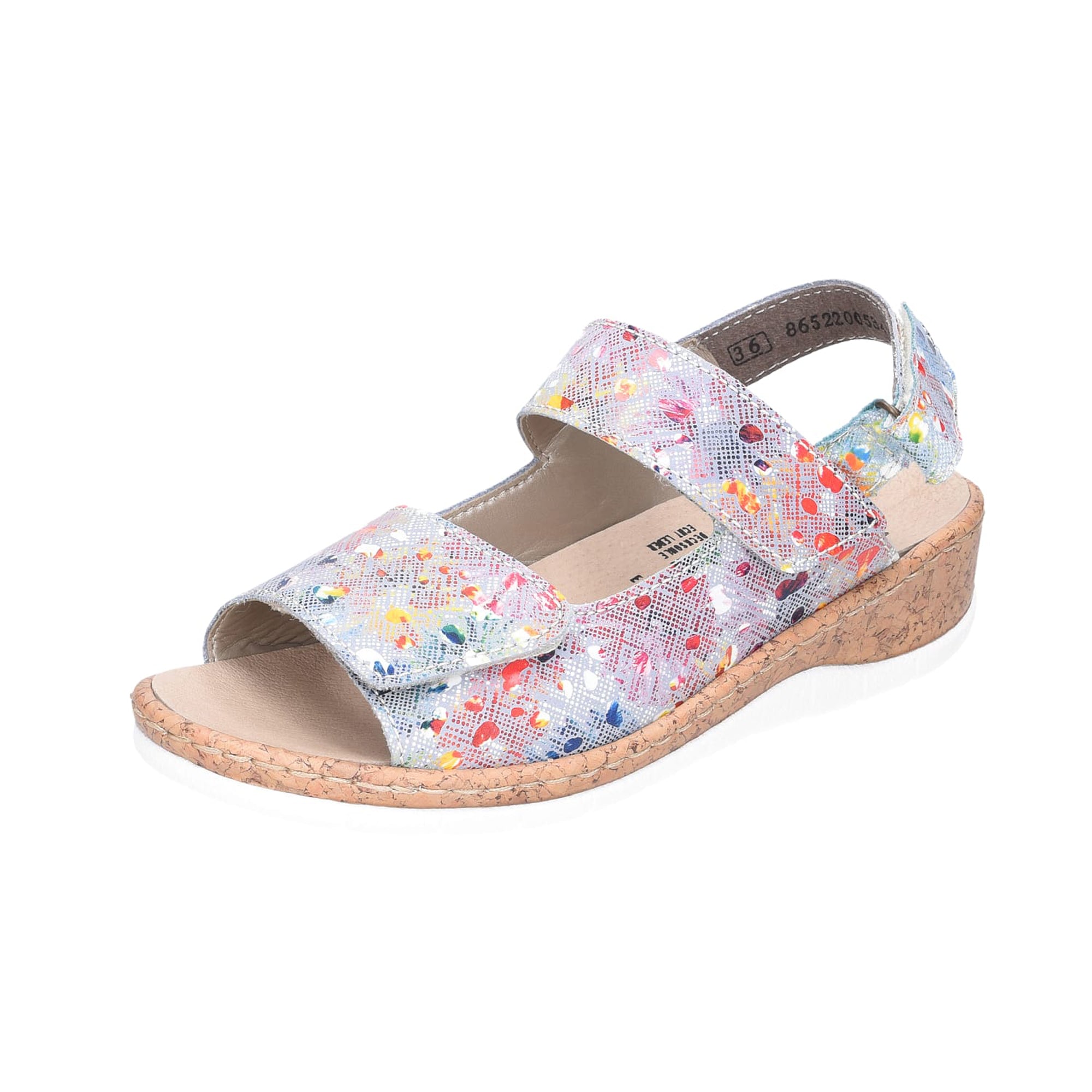 Rieker Women's Colorful Comfort Sandal with Adjustable Strap and Cushioned Sole