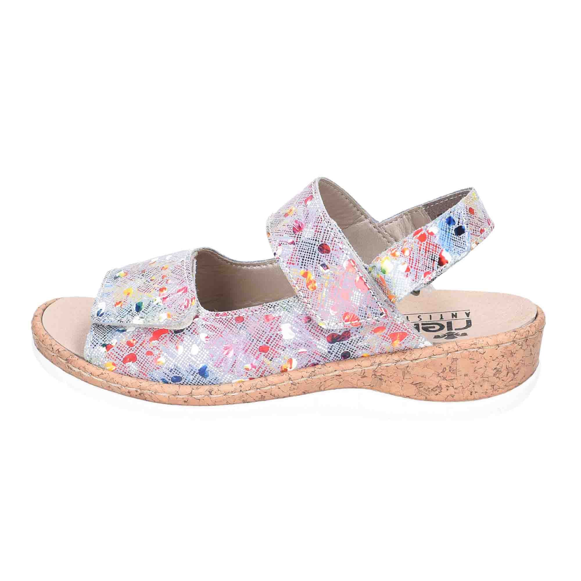 Rieker Women's Colorful Comfort Sandal with Adjustable Strap and Cushioned Sole