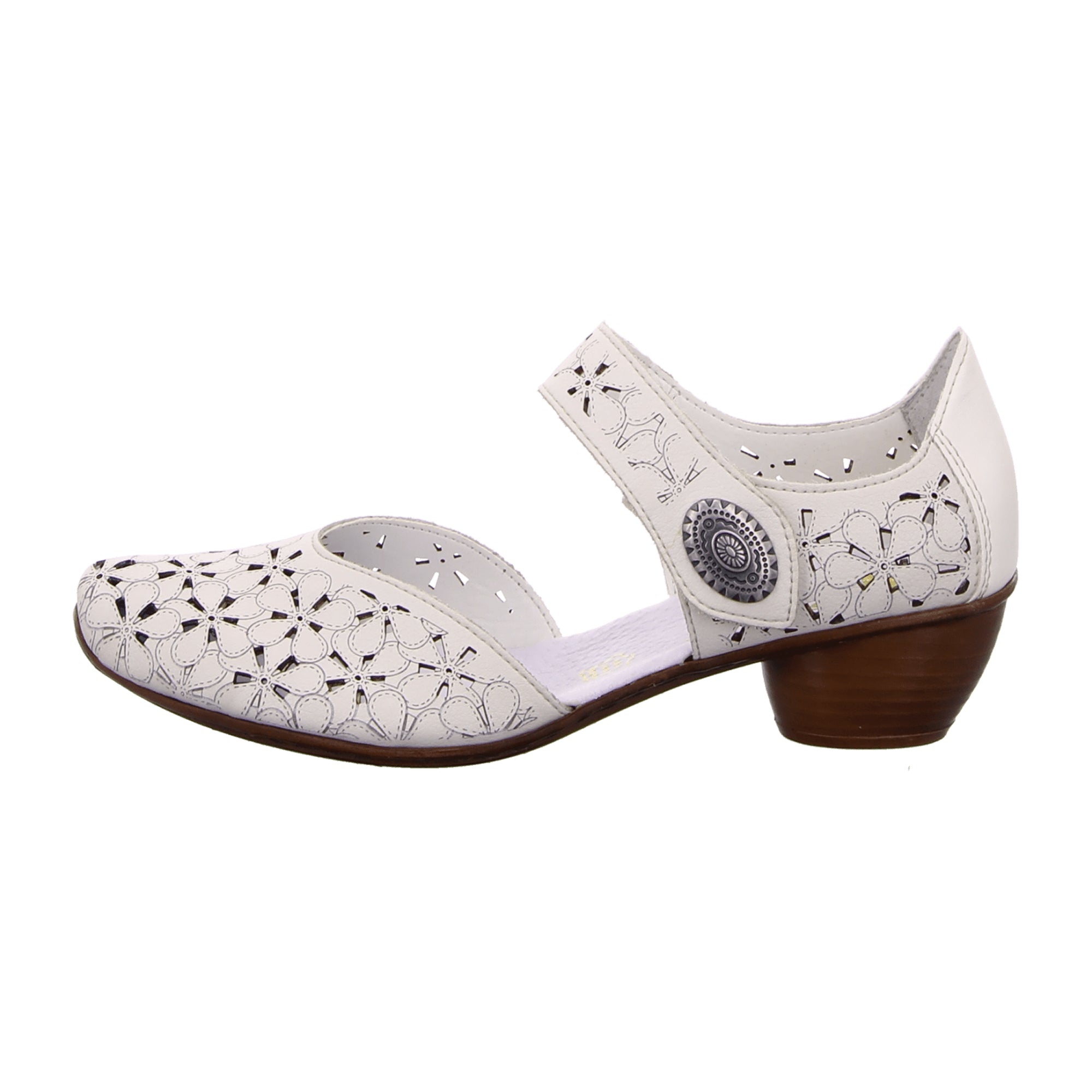 Rieker Comfortable White Pumps for Women Model 43786-80