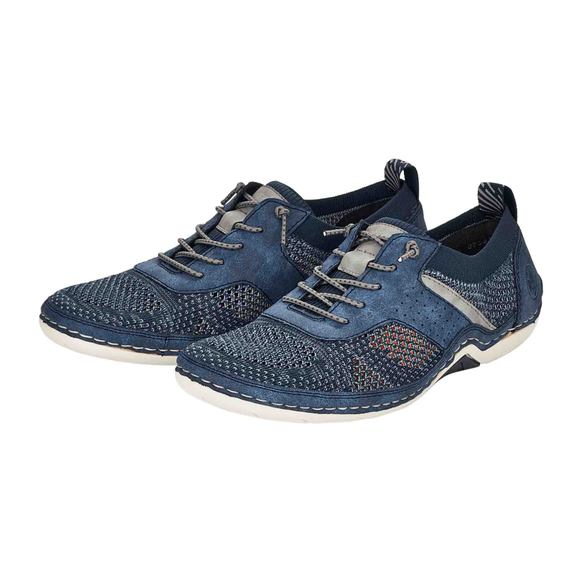 Rieker Blue Slip-On Shoes Breathable Textile Upper Removable Insole Comfortable Fit