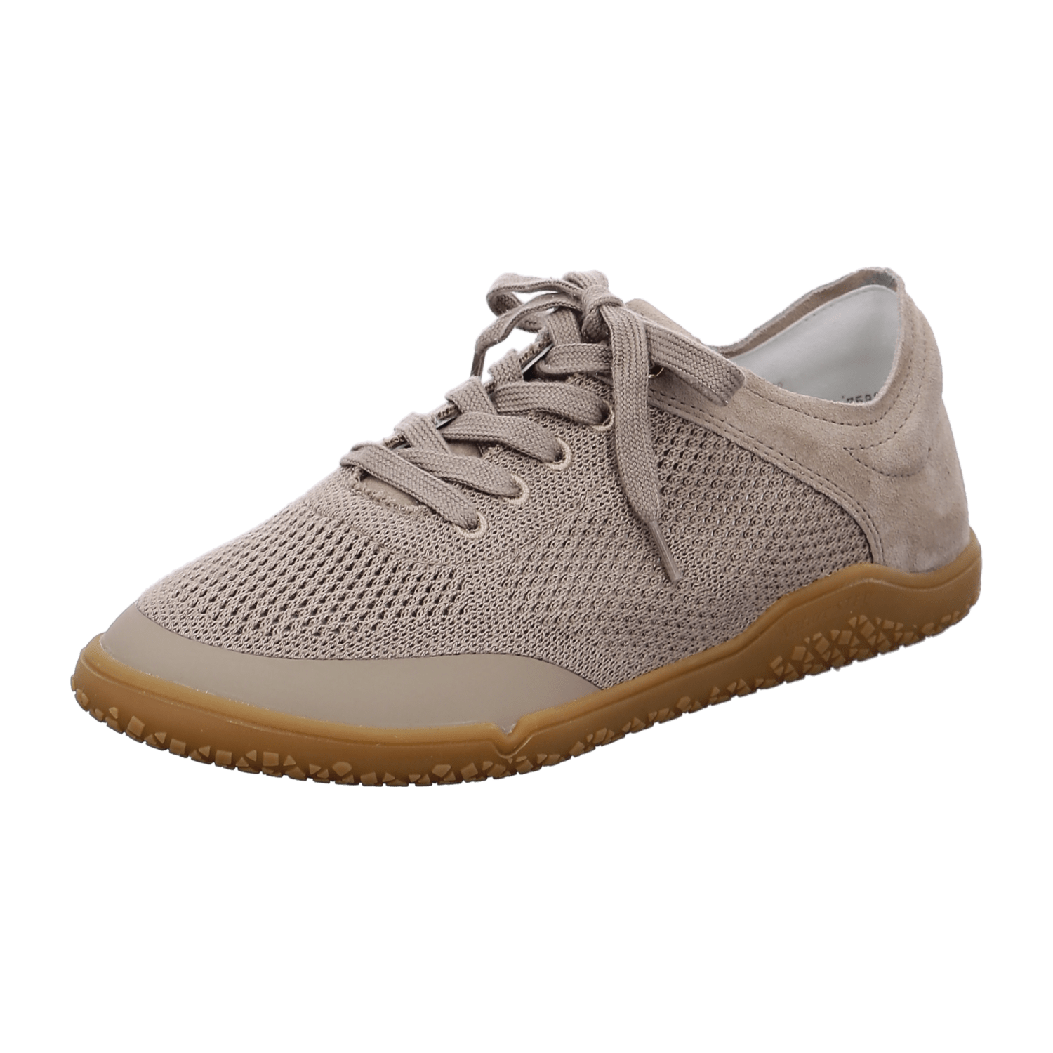 ARA Nature Sneaker for Women - Beige Suede and Textile Lace-Up with Rubber Sole