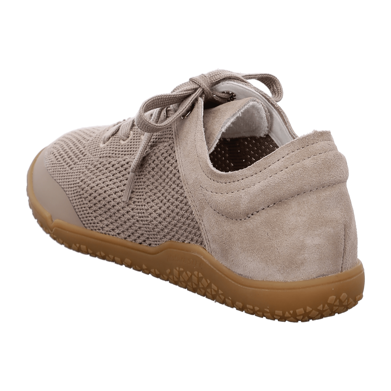 ARA Nature Sneaker for Women - Beige Suede and Textile Lace-Up with Rubber Sole