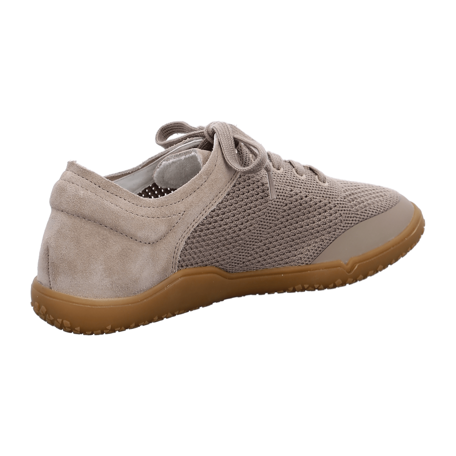 ARA Nature Sneaker for Women - Beige Suede and Textile Lace-Up with Rubber Sole
