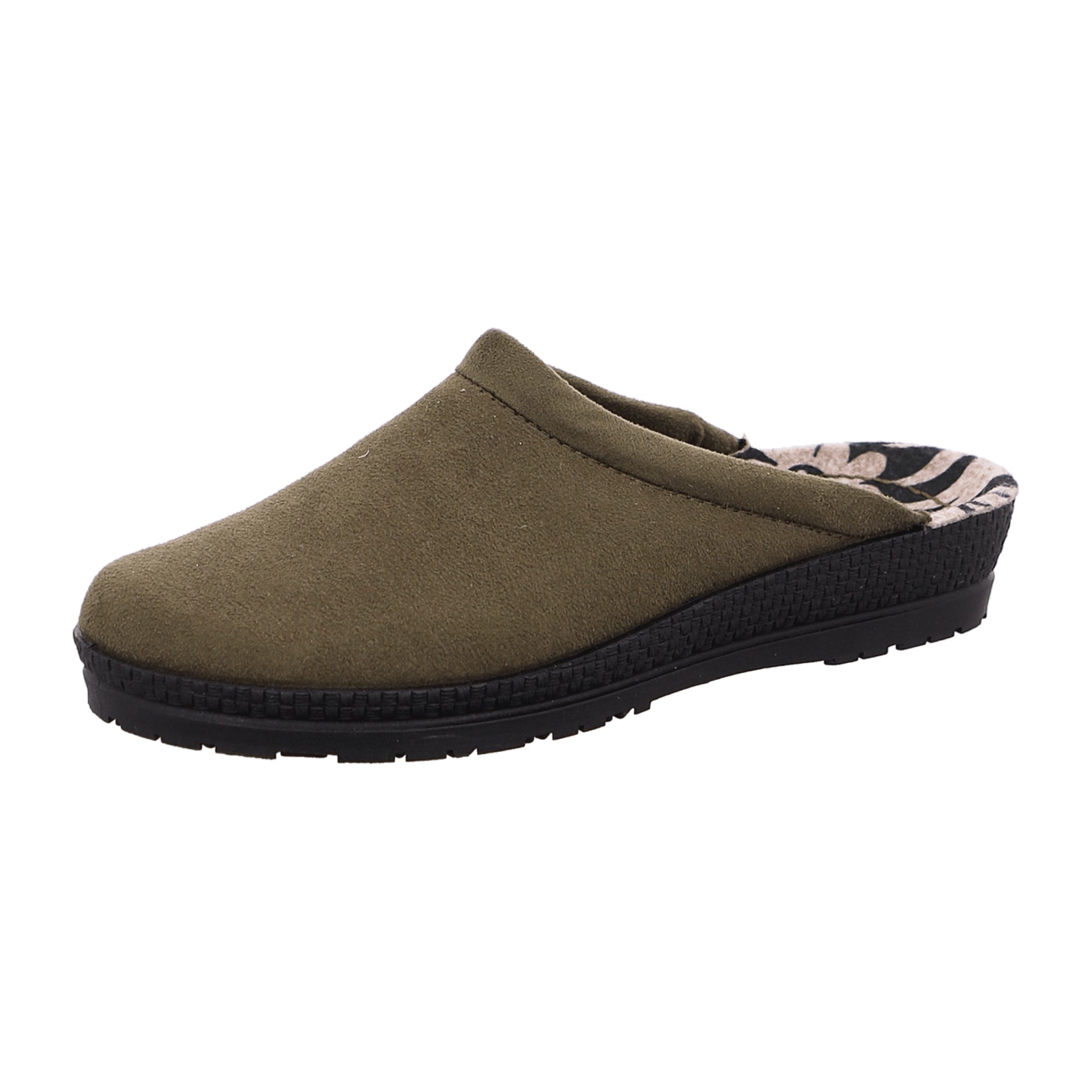 Rohde Women's Olive House Slippers Flat Heel for Fall/Winter