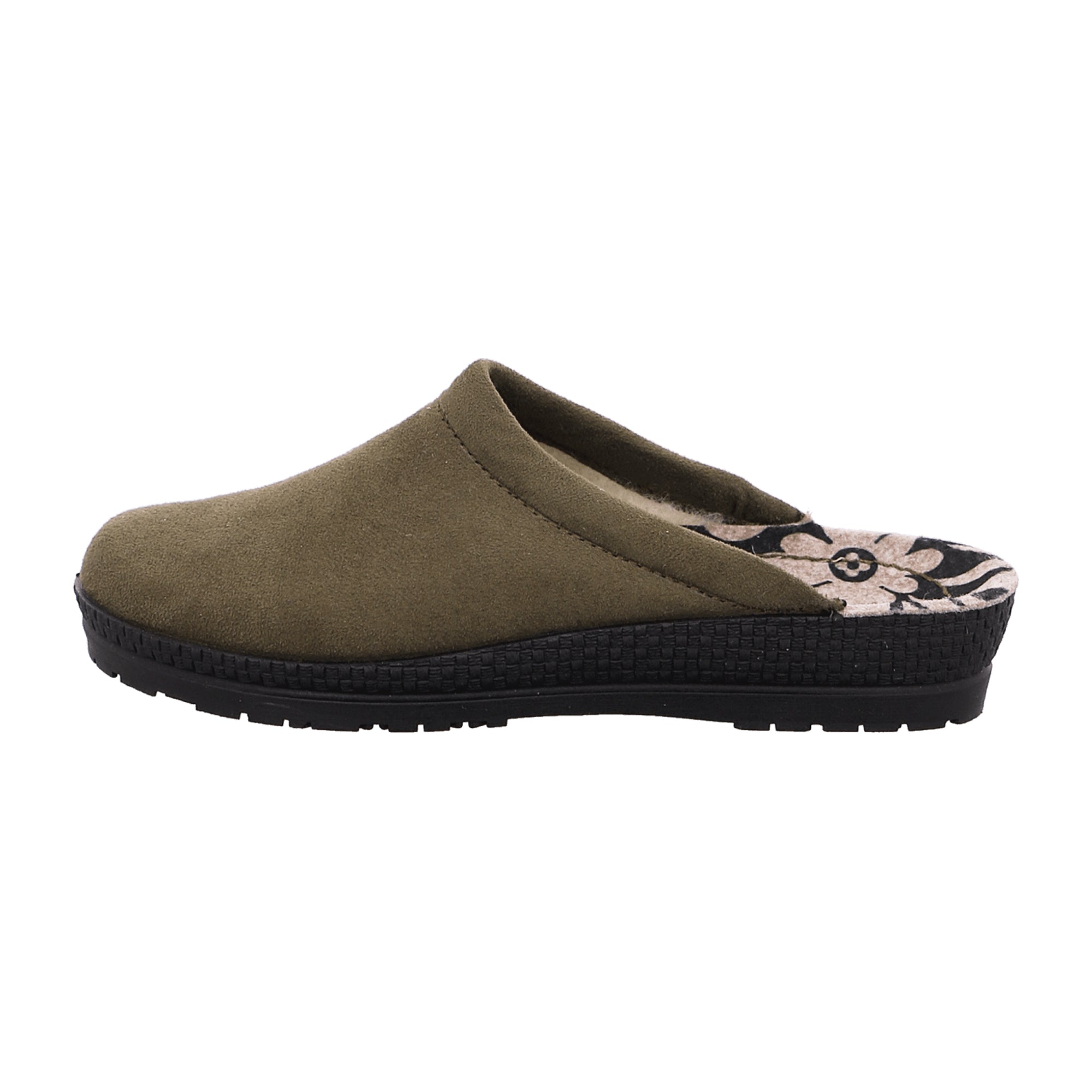 Rohde Women's Olive House Slippers Flat Heel for Fall/Winter