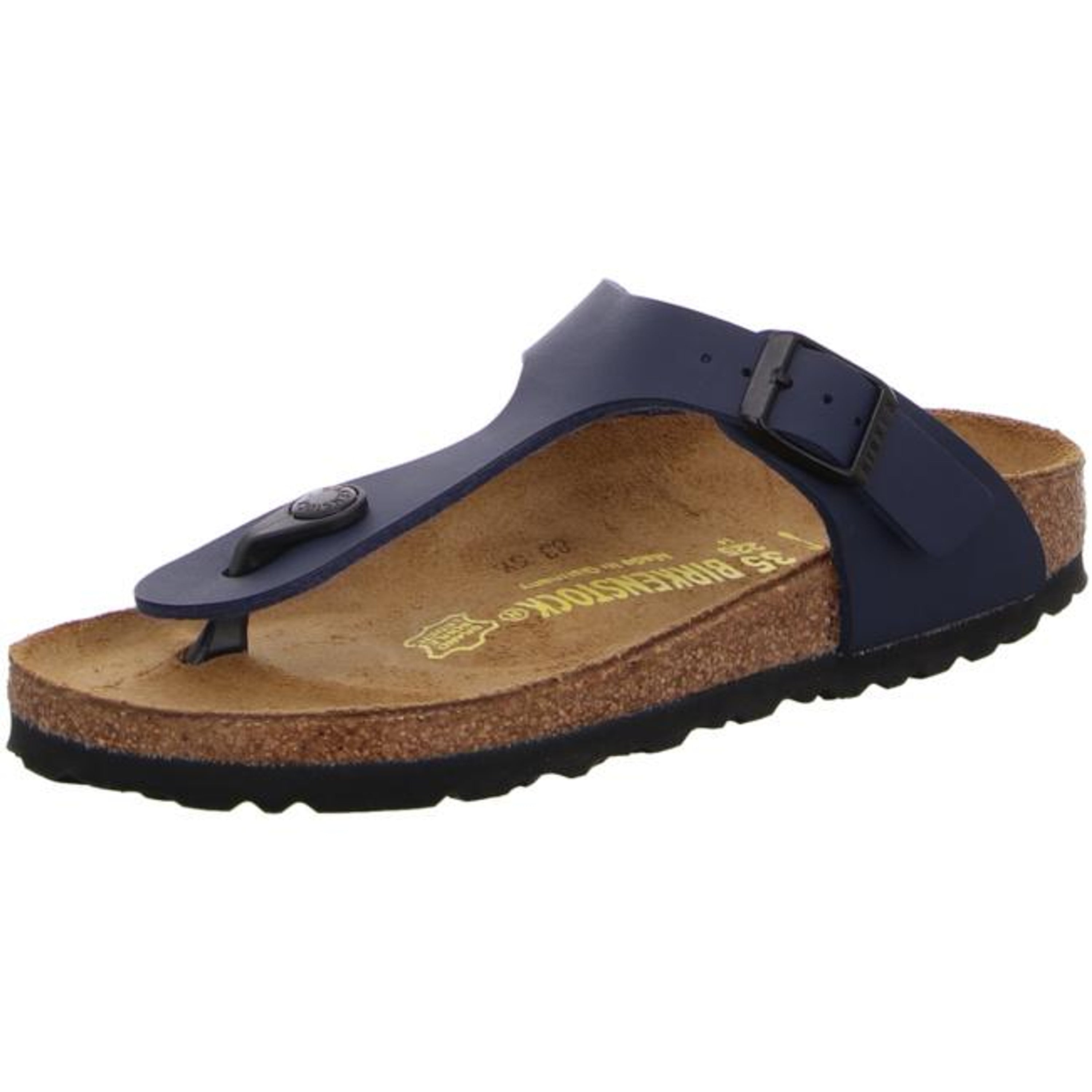 Birkenstock Gizeh Blue Navy Birko Flor Sandals Slides Thongs Flip Flops narrow - Bartel-Shop