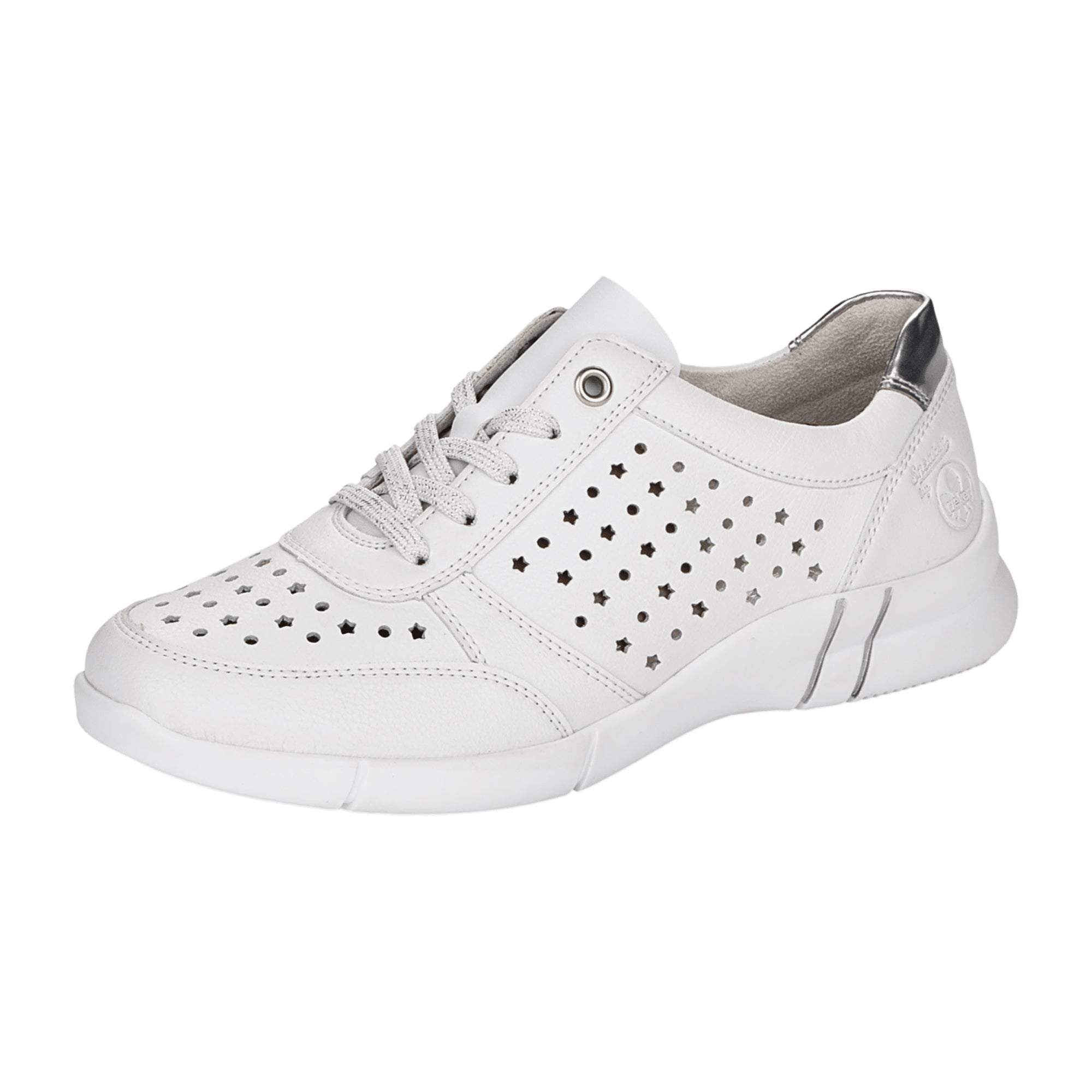 Rieker Comfortable Lace-Up Shoes for Women in White Color