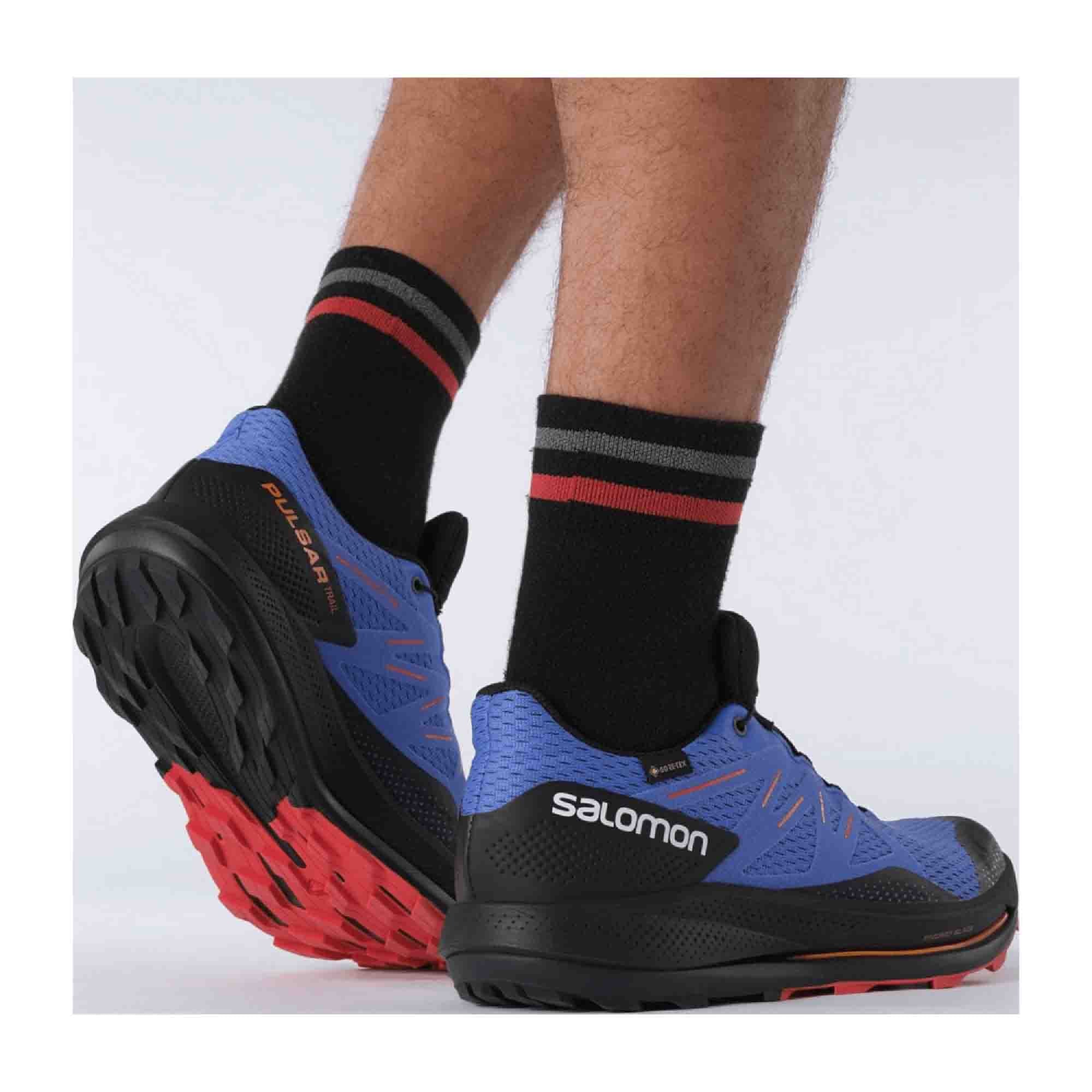 Salomon Pulsar Trail GTX for men, blue, shoes