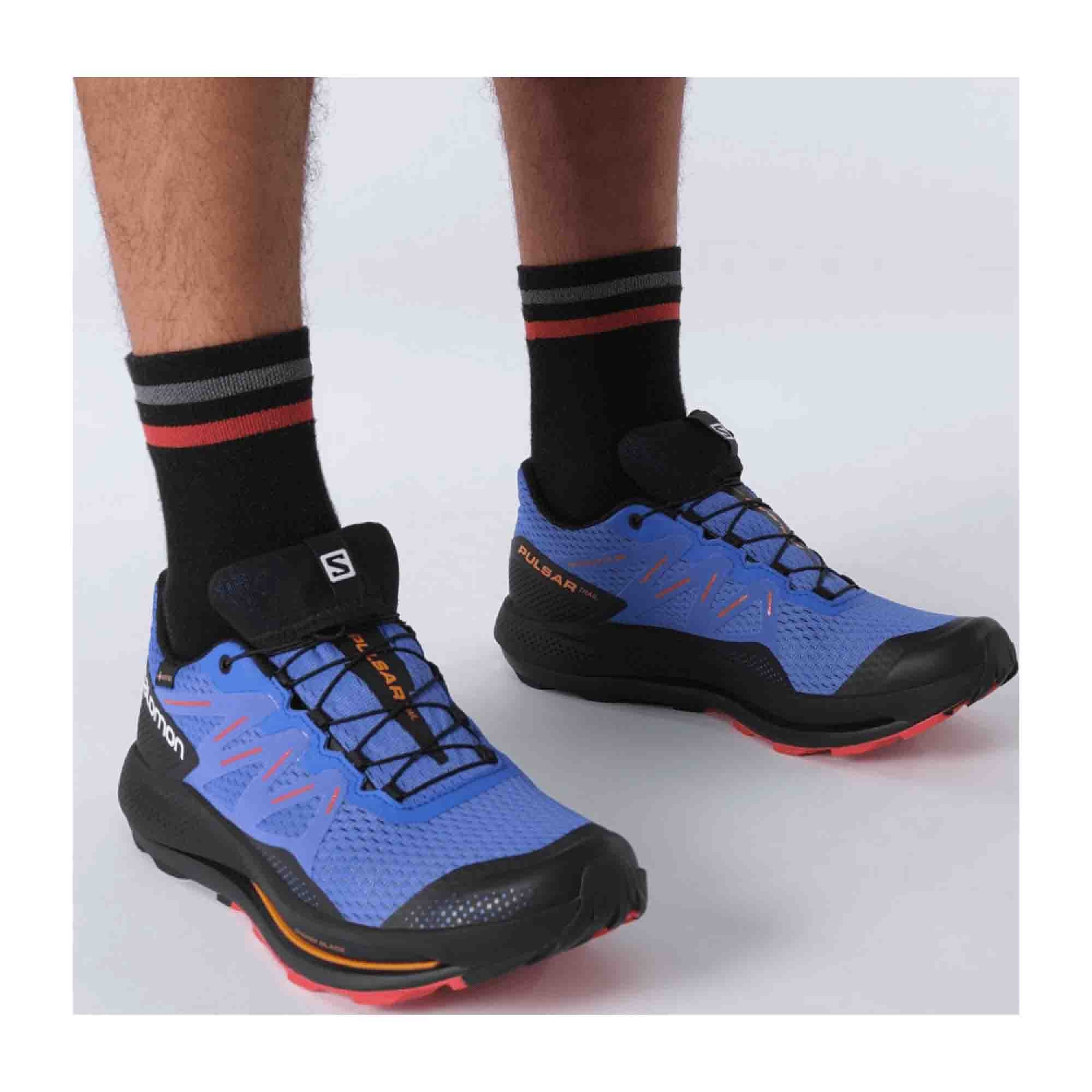 Salomon Pulsar Trail GTX for men, blue, shoes
