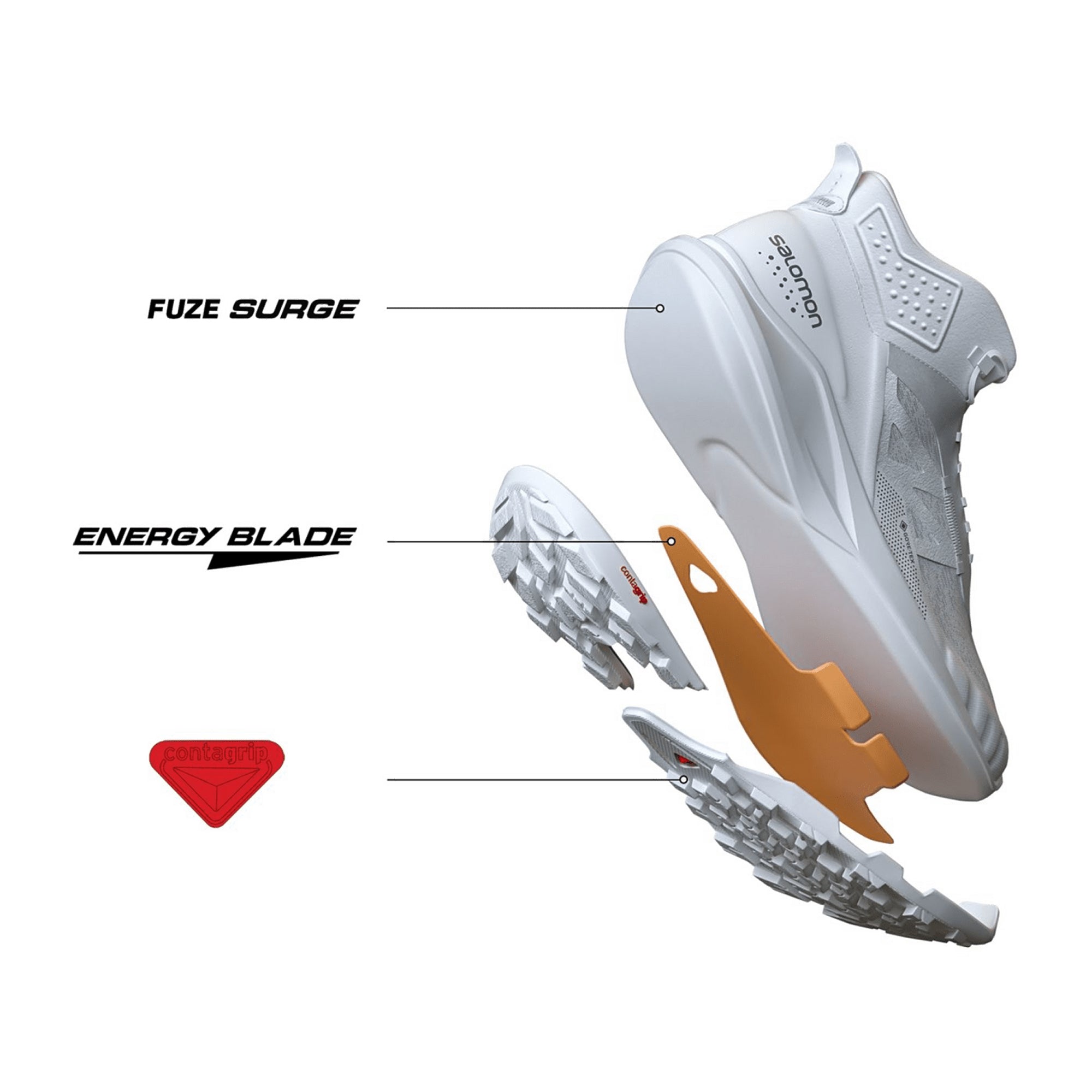 Salomon shoes OUTpulse Mid GTX for men, gray - Bartel-Shop