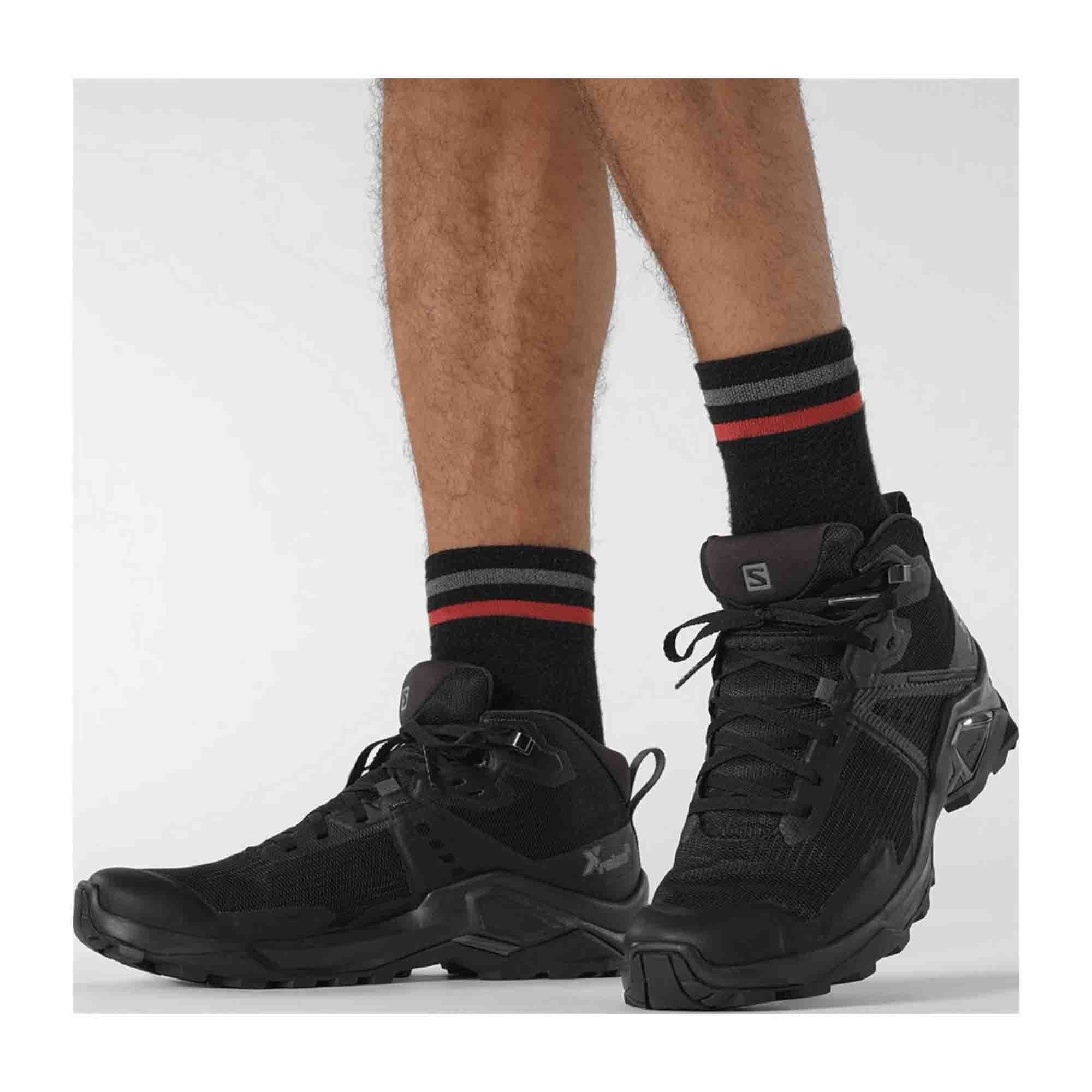 Salomon shoes X RAISE 2 MID GTX Black for men, black