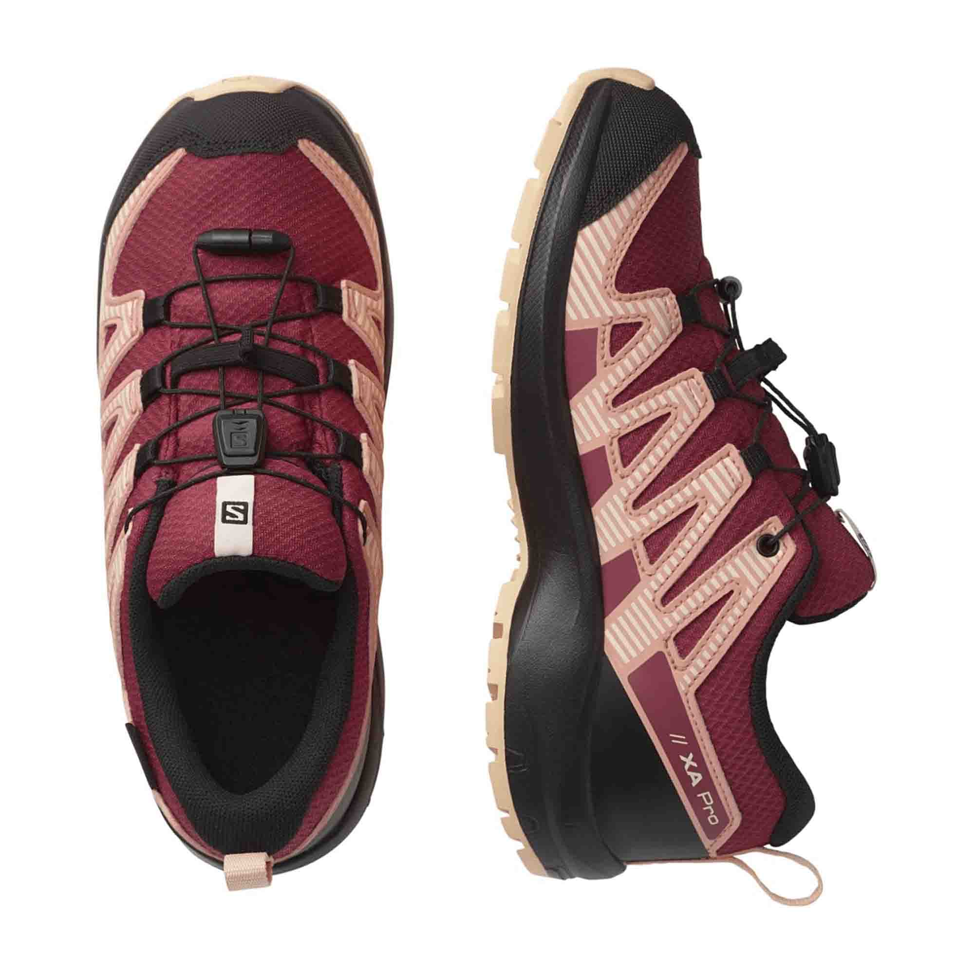 Salomon boys' outdoor shoes for children, red