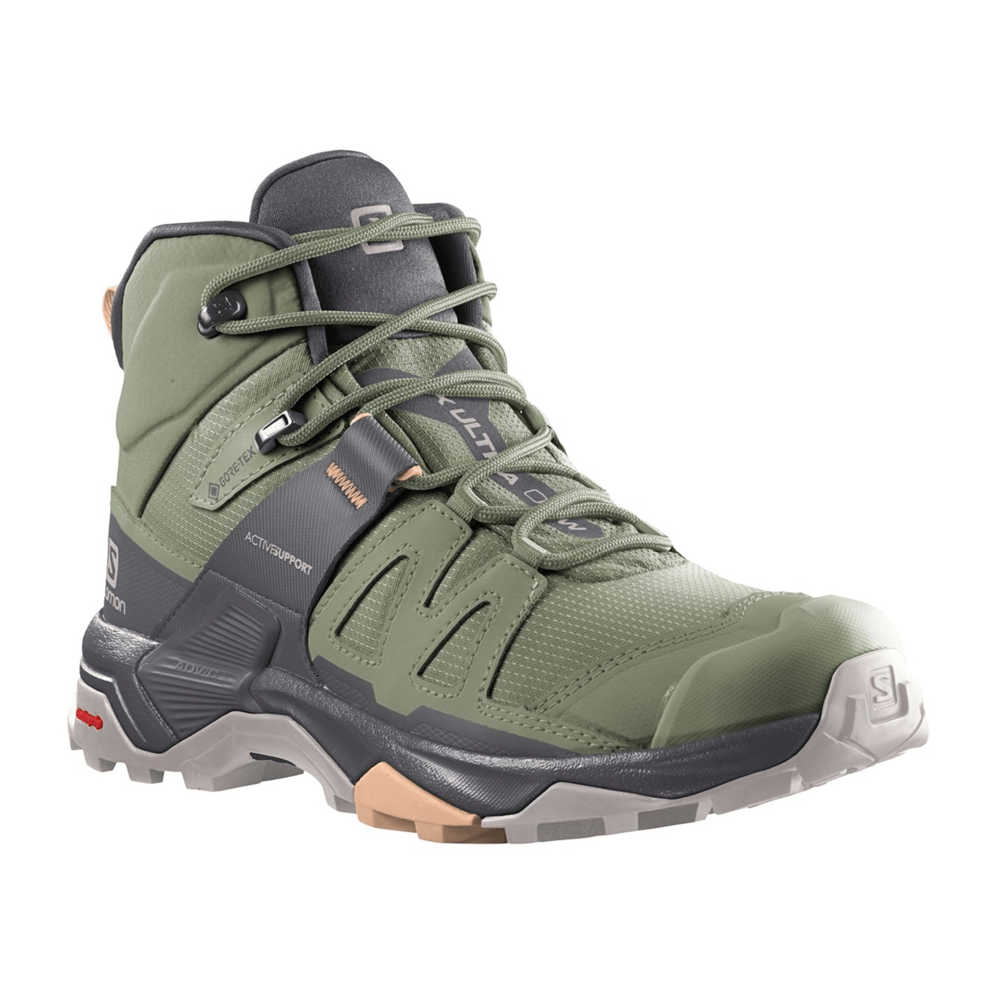 Salomon X ULTRA 4 MID GTX W for women, green, shoes