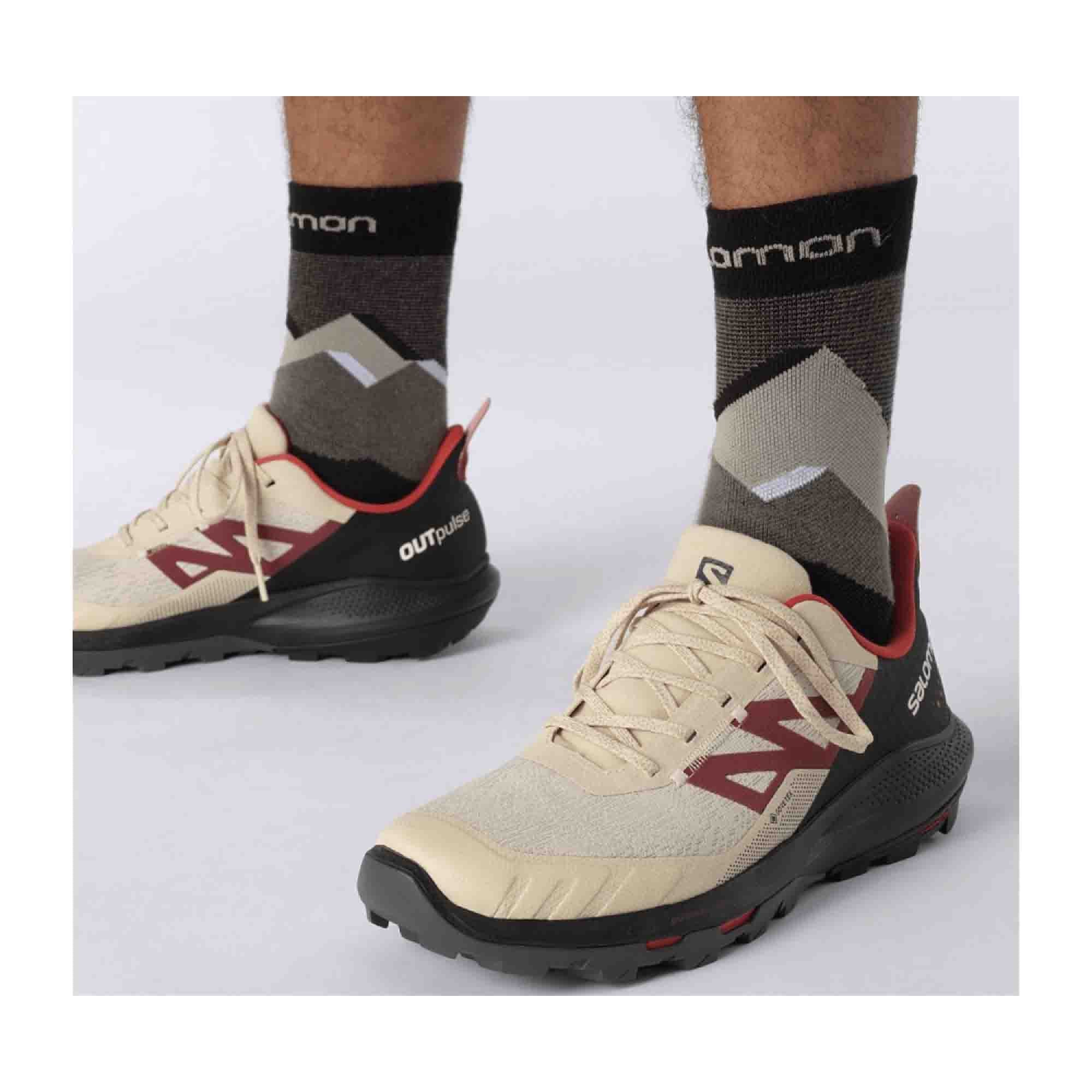 Salomon shoes OUTpulse GTX Bleached Sand/B for men, beige