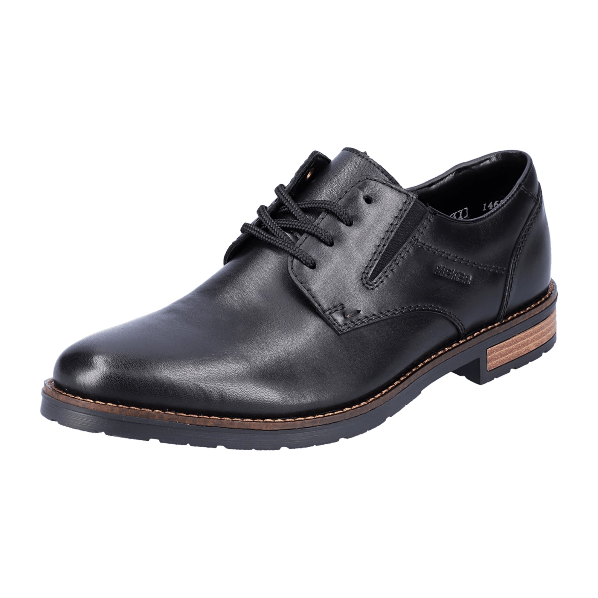 Rieker 14621 Men's Black Lace-Up Shoes Comfortable All-Year Rubber Sole
