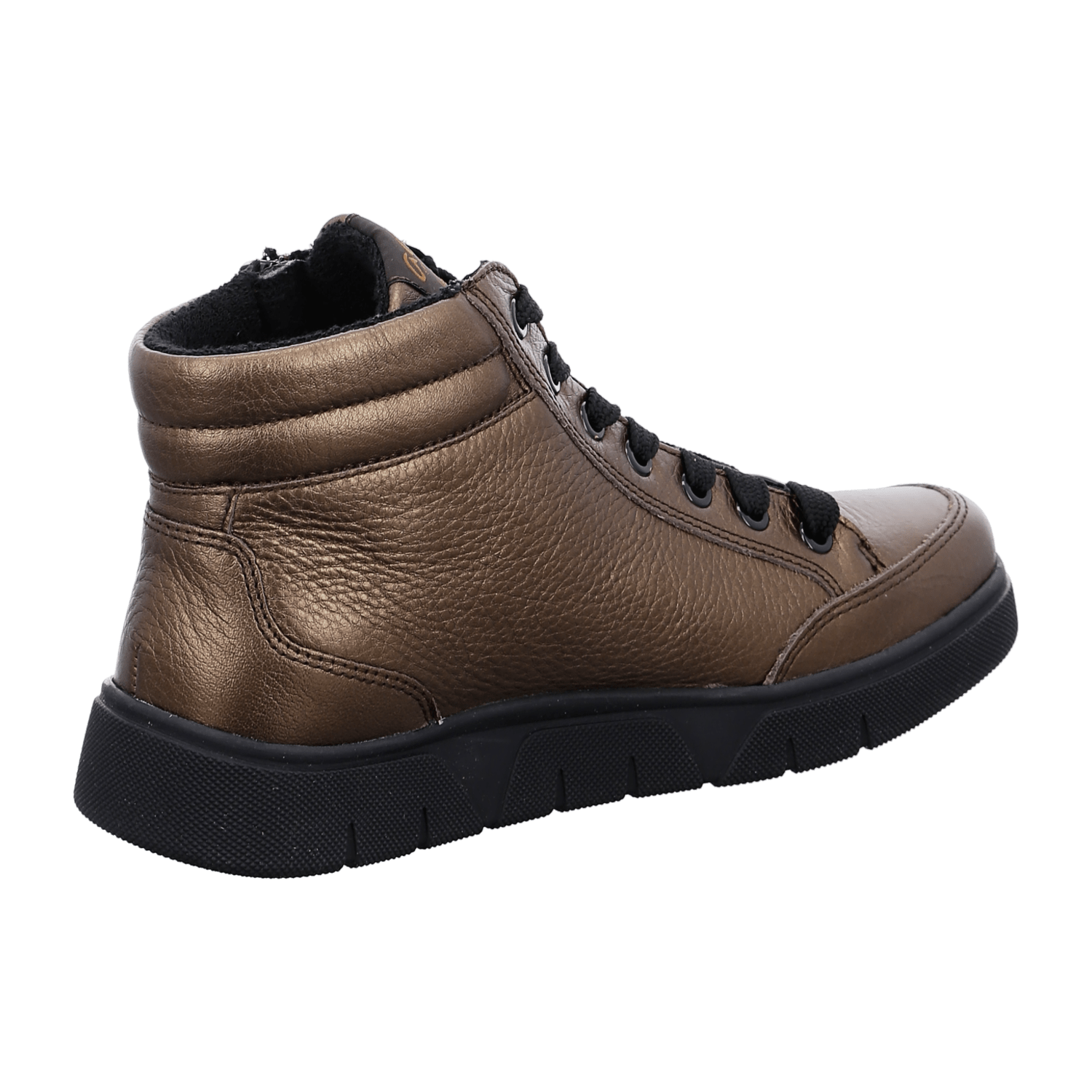 ARA ROM Women's Suede Sneakers in Brown Round Toe Lace-Up Shoes