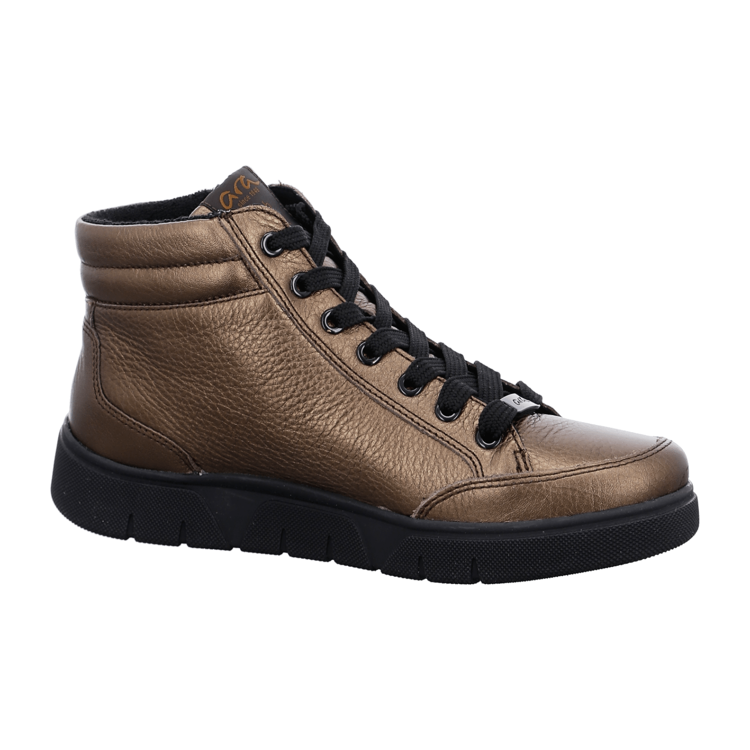 ARA ROM Women's Suede Sneakers in Brown Round Toe Lace-Up Shoes