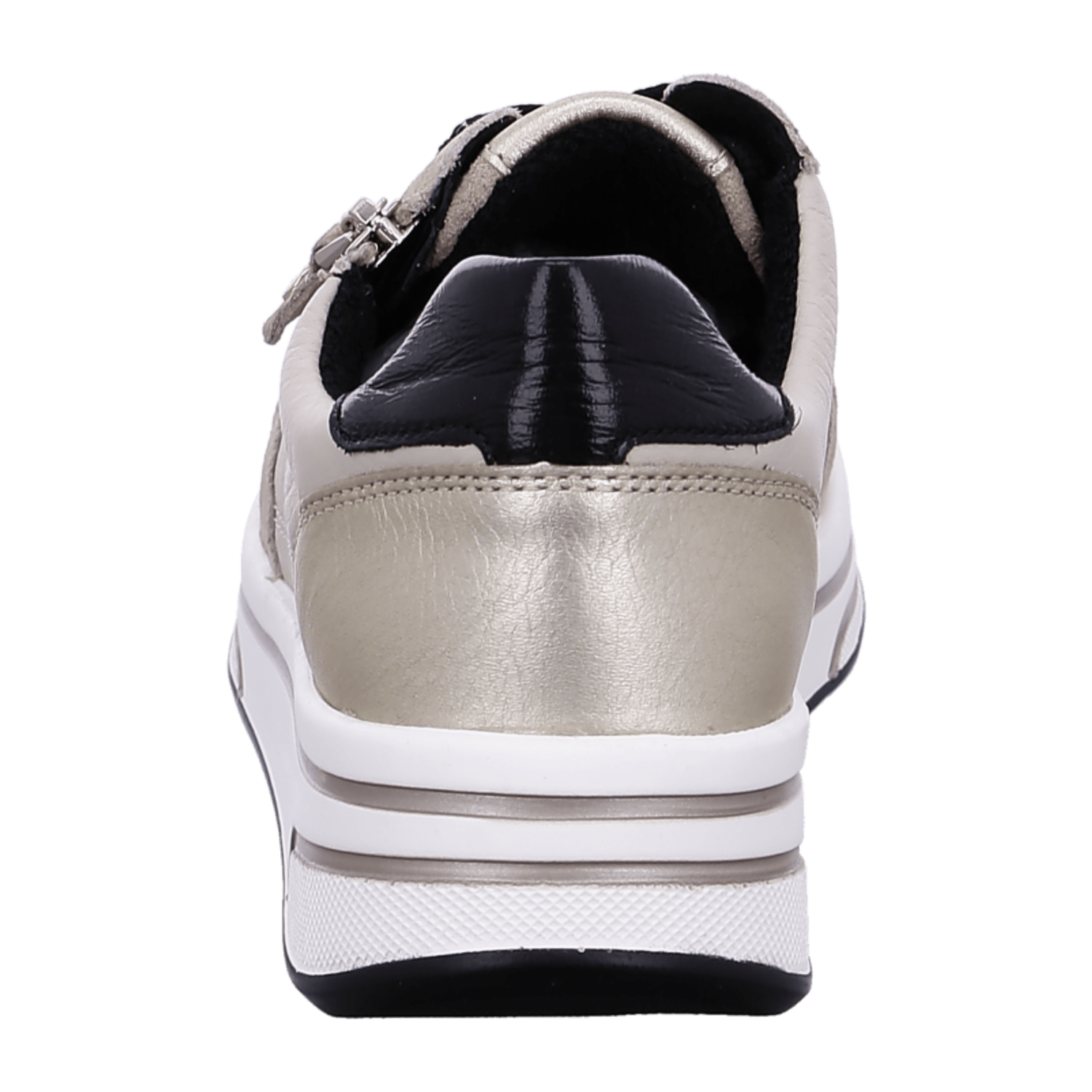 ARA Sapporo Women's Velour Leather Sneakers in Beige with Pull-On Closure