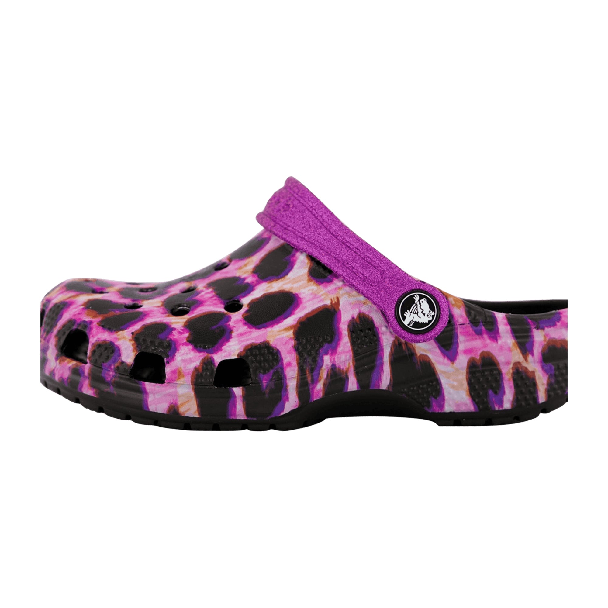CROCS Classic Kids' Animal Print Clog, Purple - Comfortable & Durable