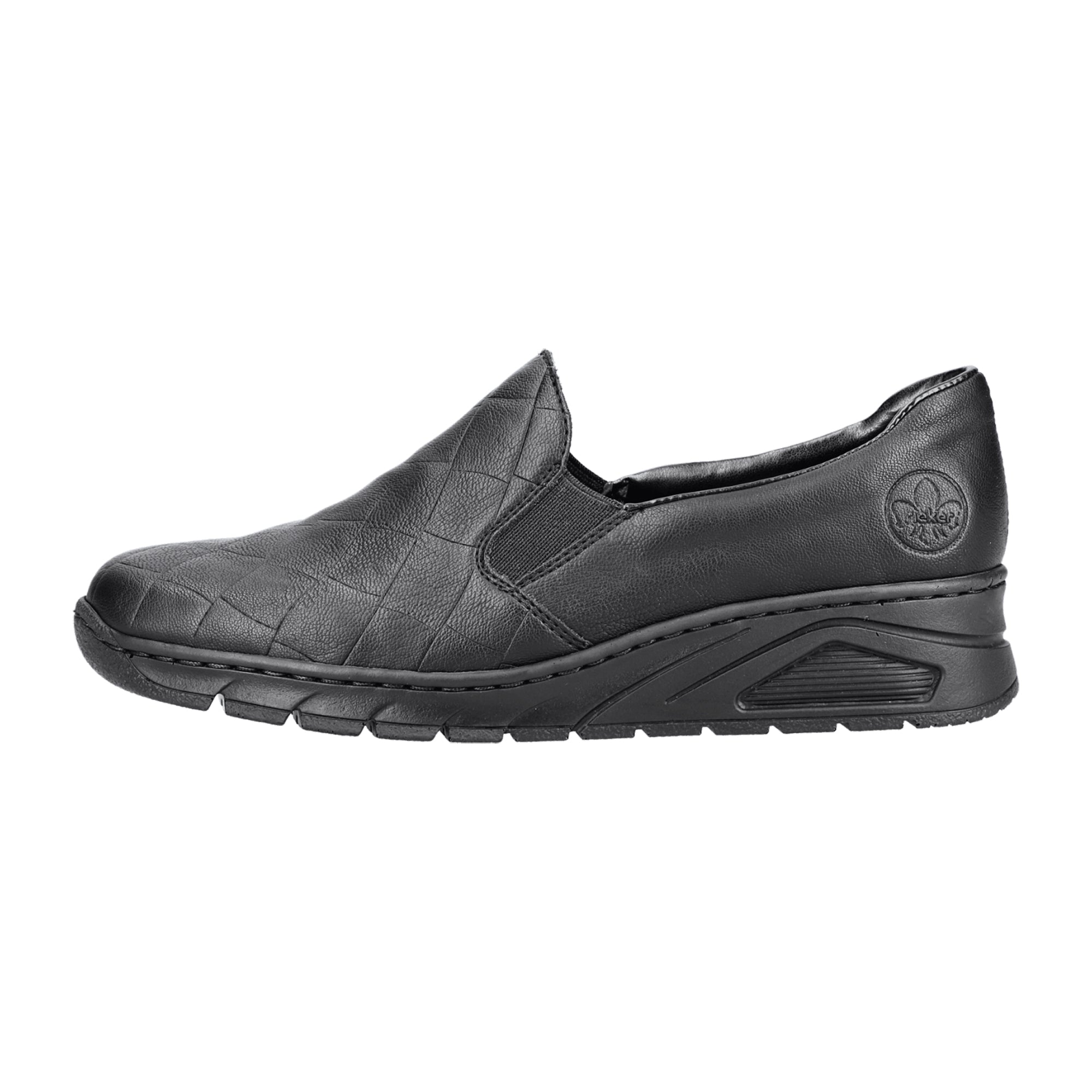 Rieker Women's Black Slip-On Shoes N336300 Comfortable Casual Footwear