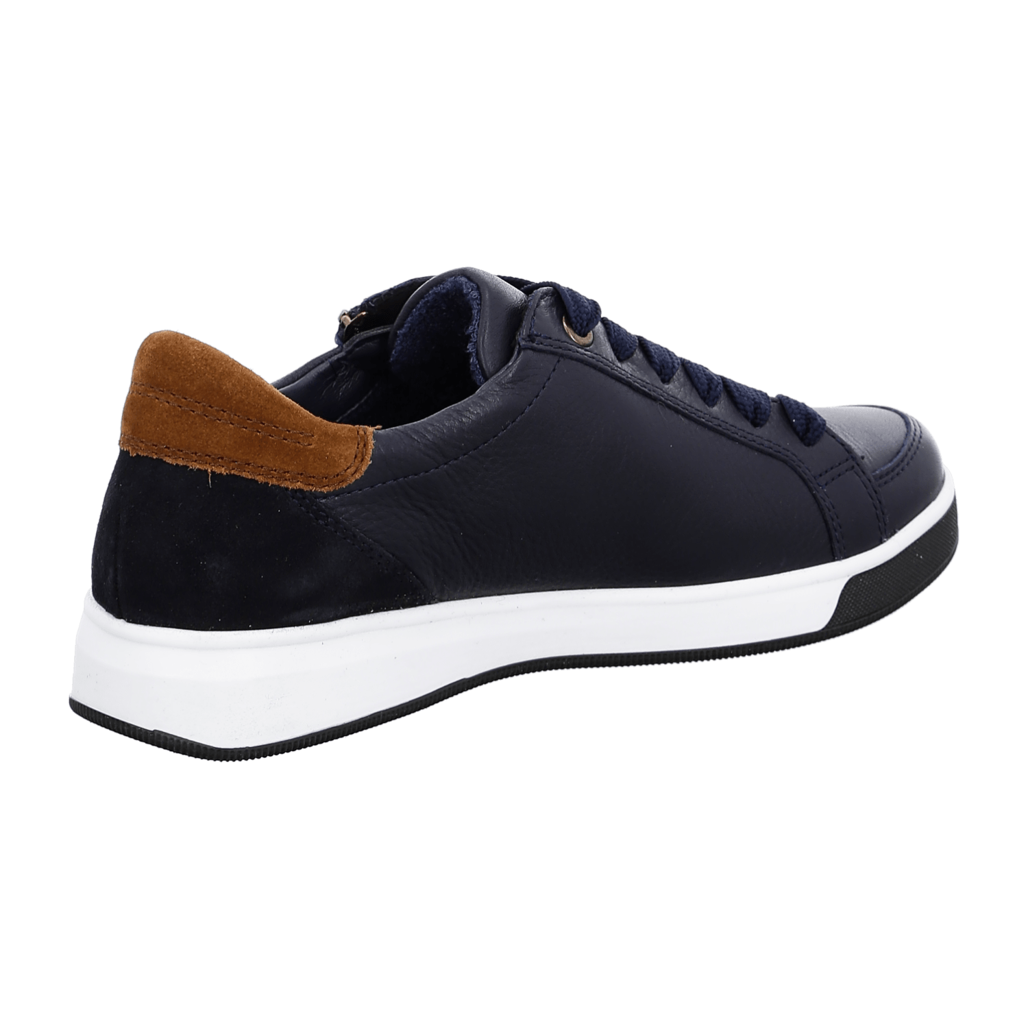 ARA ROM Women's Sneakers in Blue Smooth Leather with Lace-Up Closure and Synthetic Rubber Sole