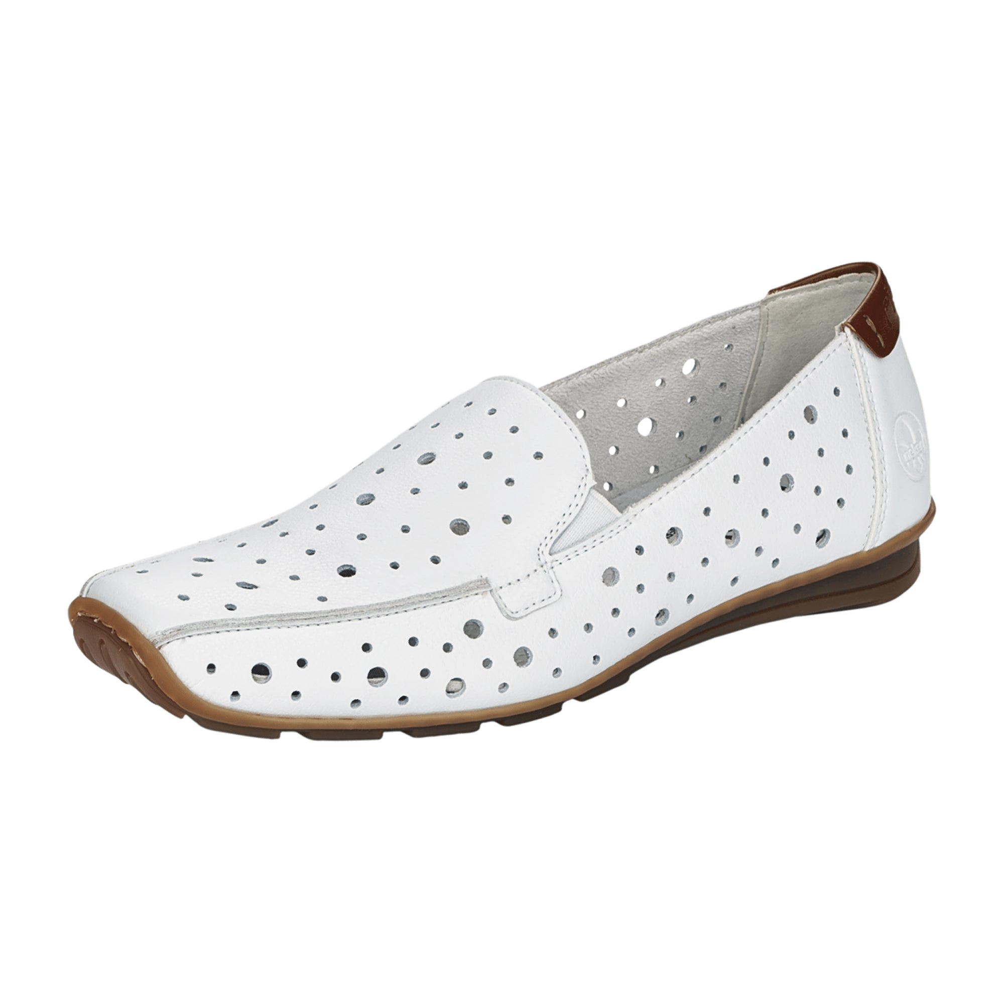 Rieker Comfortable White Slippers for Women Stylish and Versatile Footwear