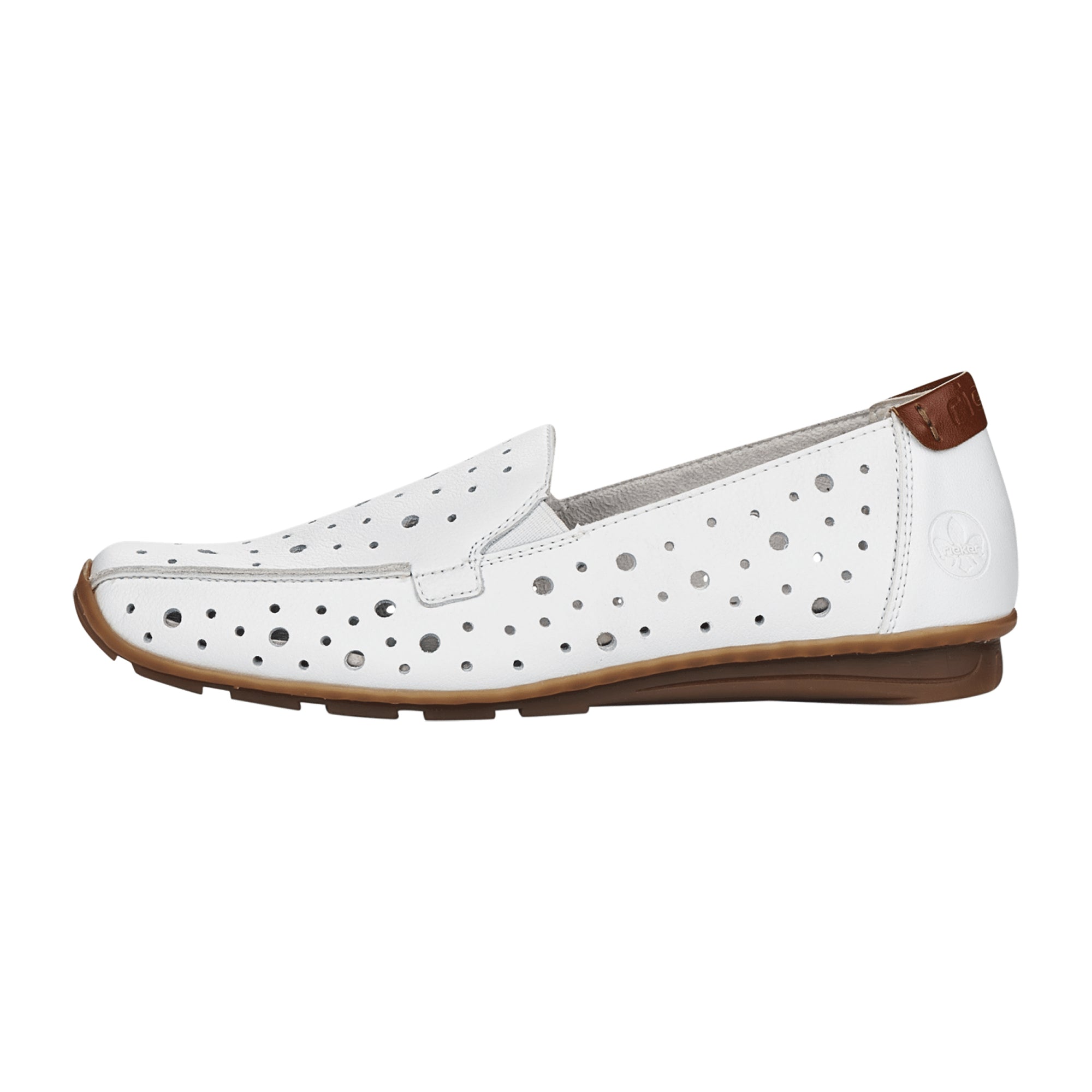 Rieker Comfortable White Slippers for Women Stylish and Versatile Footwear