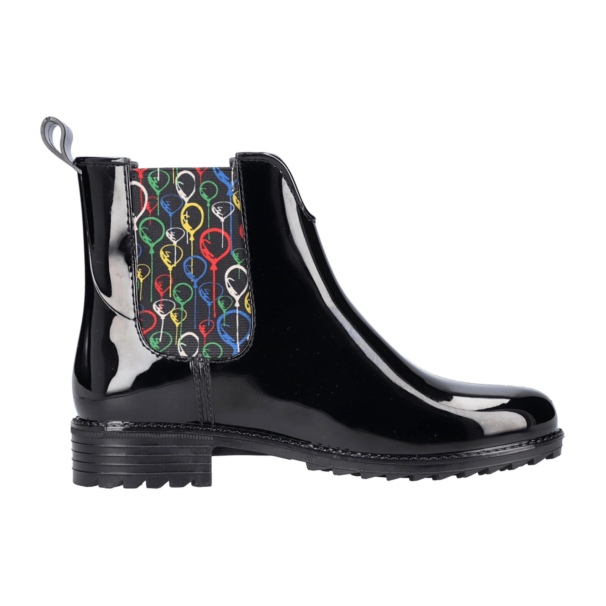 Rieker Black Women's Ankle Boots P828007 with Rubber Sole and Block Heel